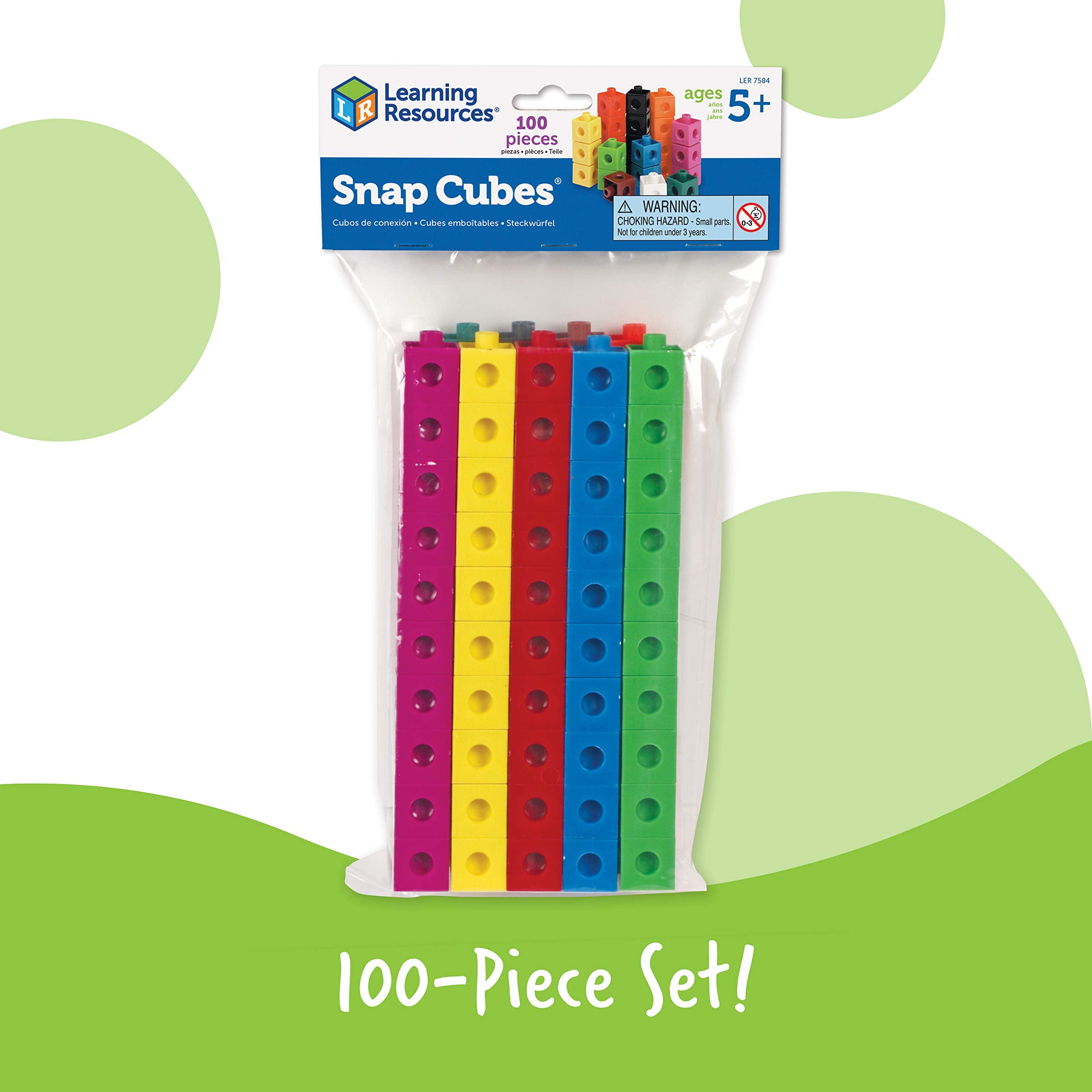 Learning Resources Snap Cubes - Connecting Math Cubes for Ages 5-9 7