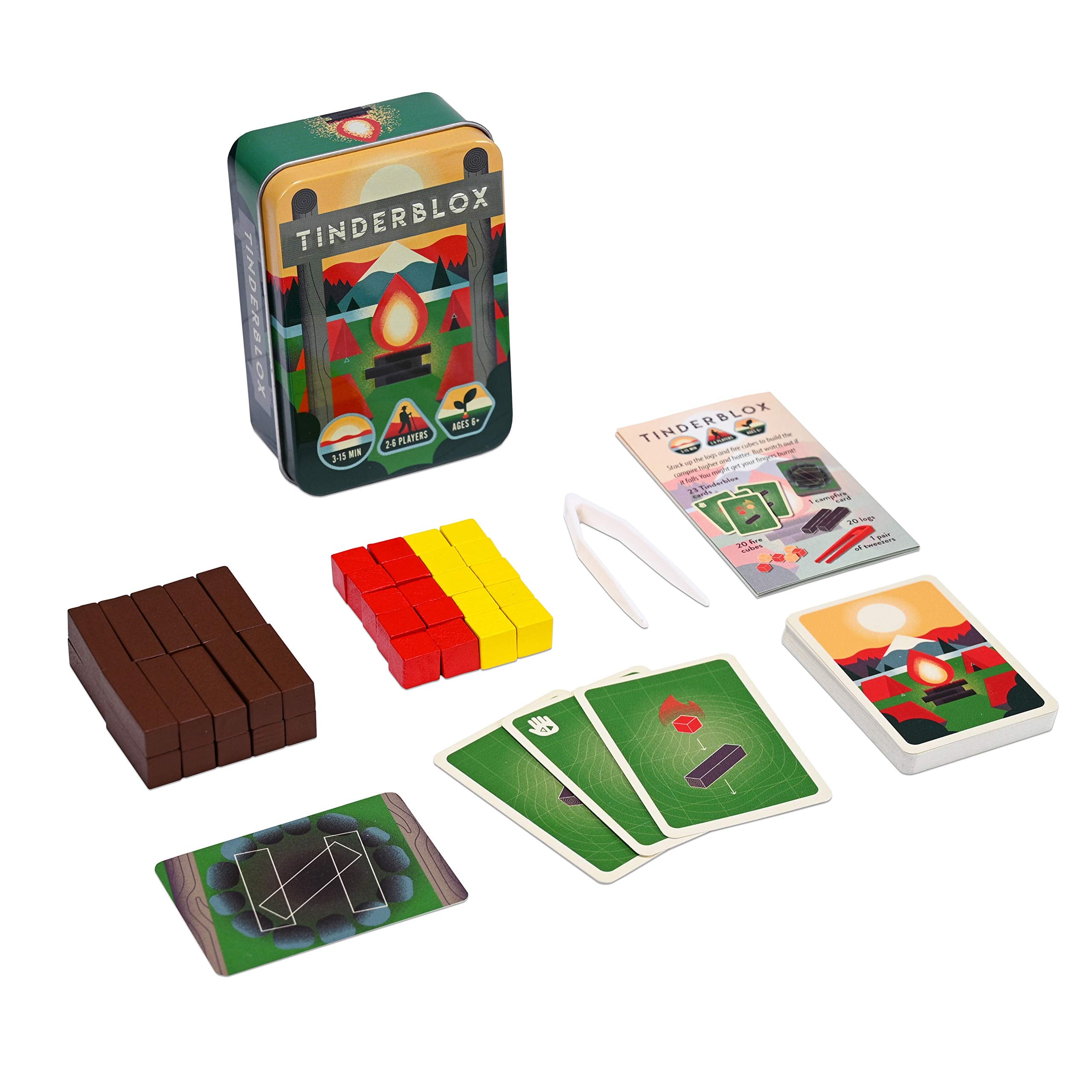 Alley Cat Games Tinderblox (Day) Dexterity Stacking Game | 2-6 Players | Ages 6+ | 3-15 Min Playtime