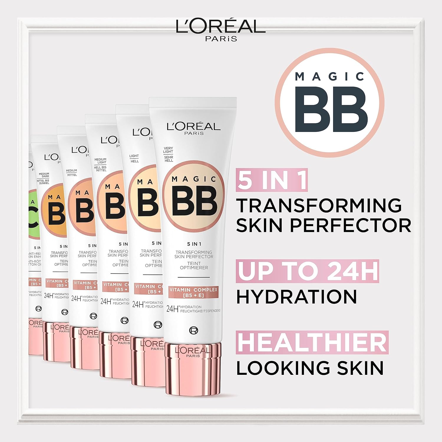 L'Oréal Paris Magic BB Cream with SPF 20, 5-in-1 Tinted Moisturizer with Vitamin B5 & E (30 ml) 3