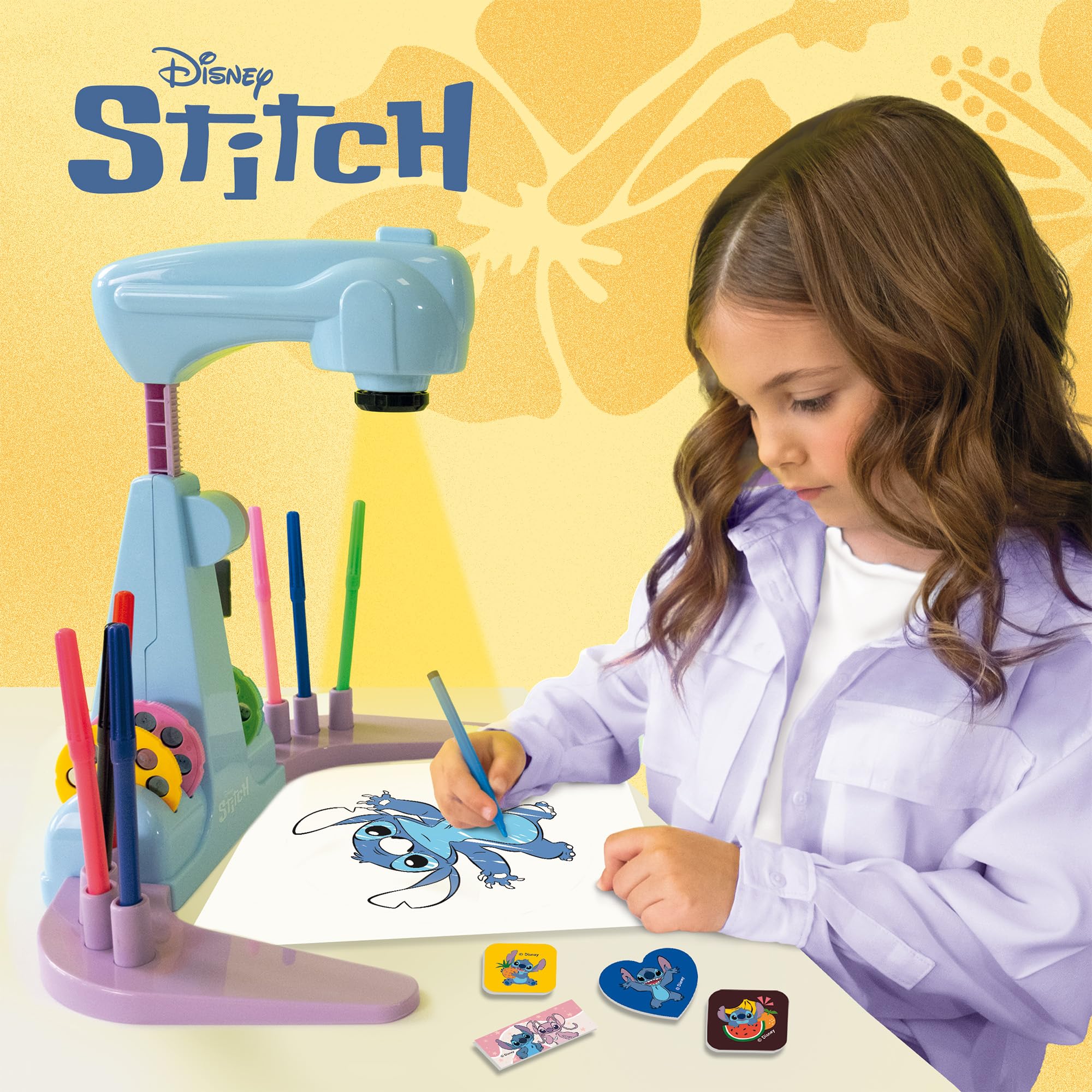 Lisciani DISNEY STITCH Projector Drawing School for Kids 5 Years and Up