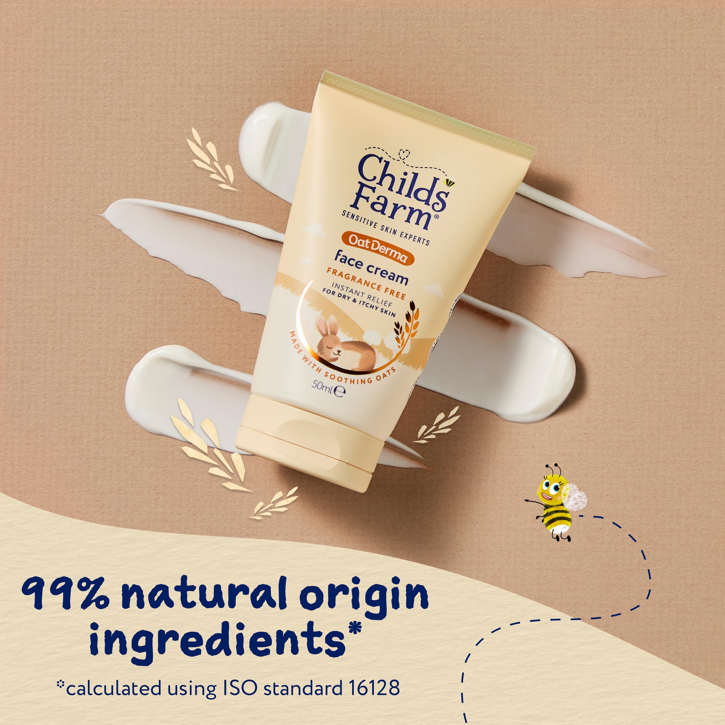 Childs Farm OatDerma Face Cream Moisturiser - Fragrance-Free Hydration for Sensitive Skin, 50ml 5