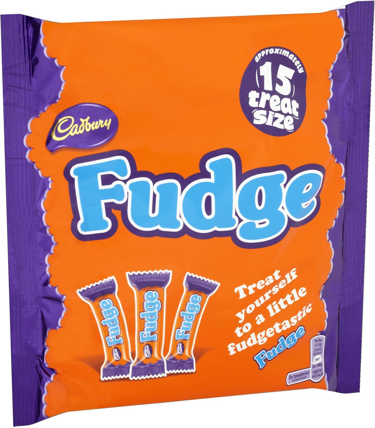 Cadbury Fudge Treatsize Chocolate 15 Bar Multipack - 202g Individually Wrapped Dairy Milk & Creamy Fudge Bars 5