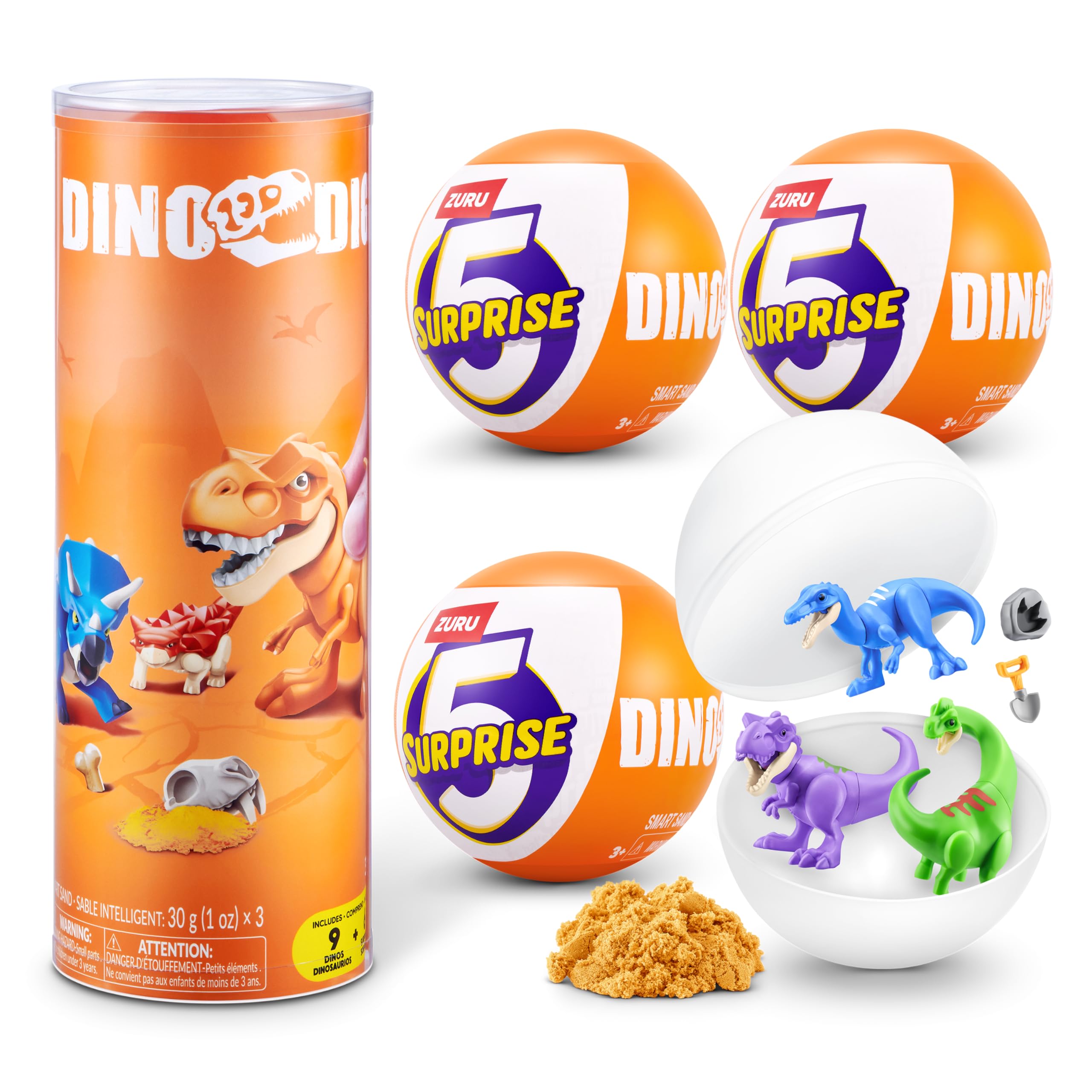5 Surprise Dino Capsule Series 1 - 3 Pack | Collectible Dinosaurs | Ages 3+ 1