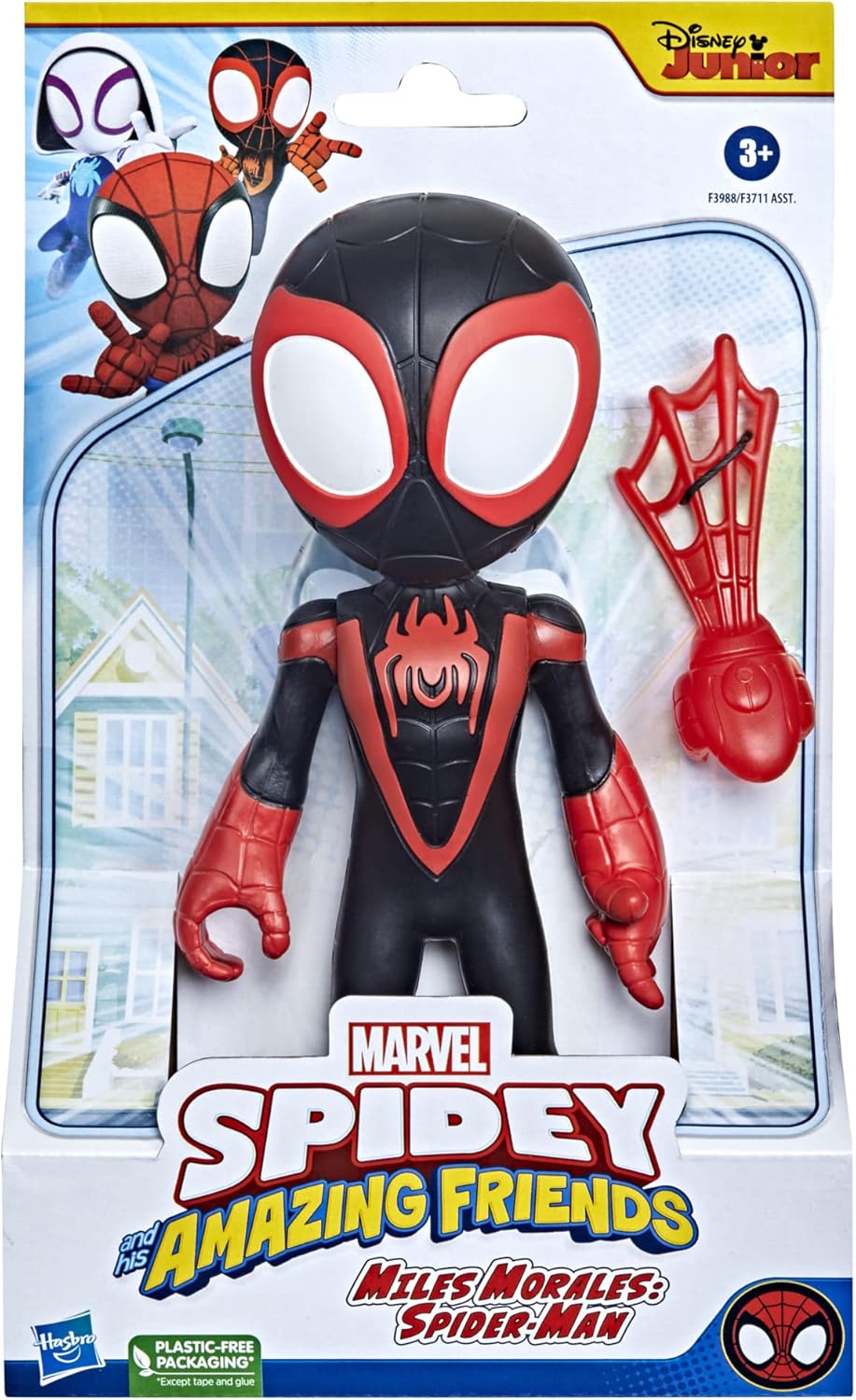 Hasbro Marvel Spidey and His Amazing Friends Supersized Miles Morales: Spider-Man Action Figure - 22.5 cm, Ages 3+ 8