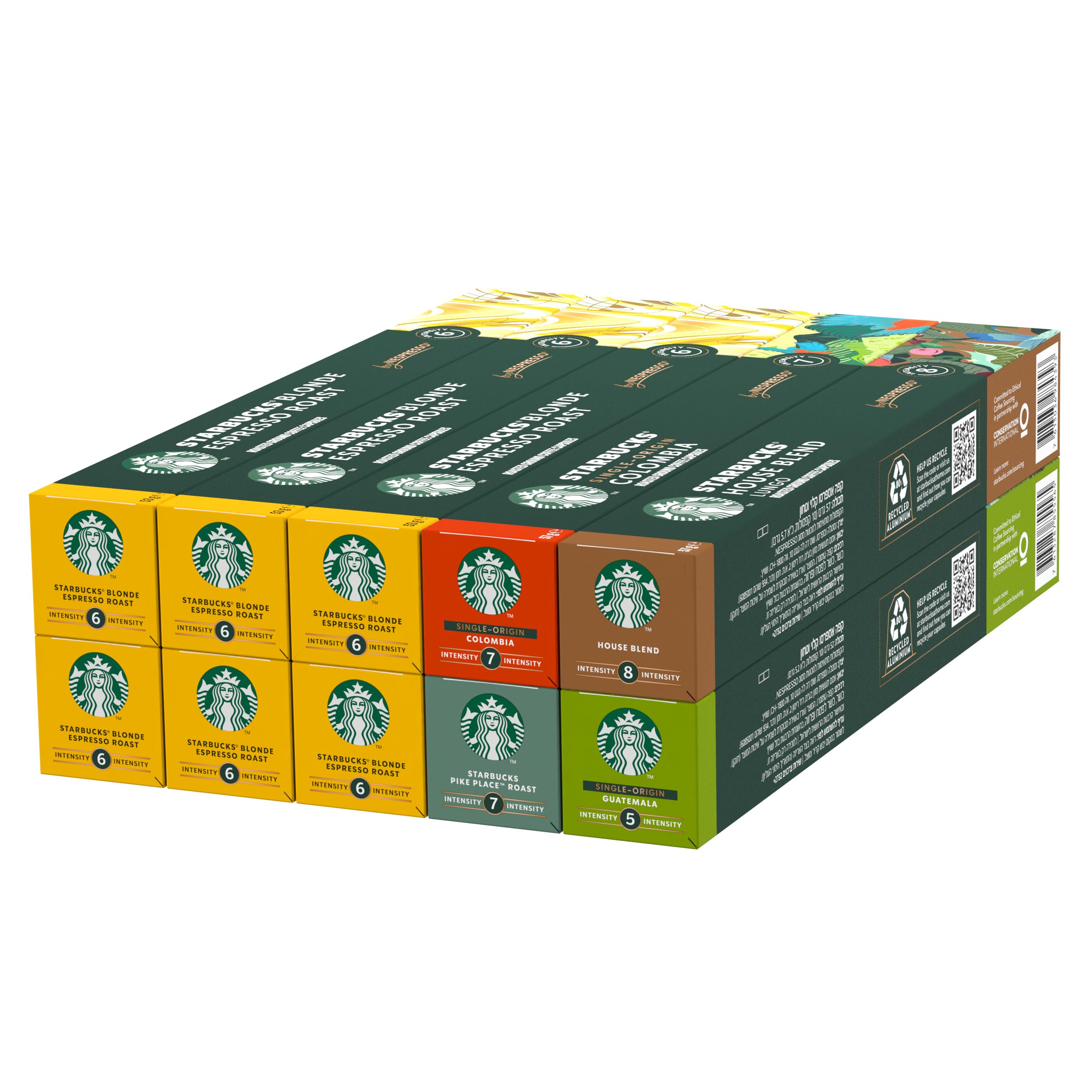 STARBUCKS Coffee Shop Classics - Blonde Espresso Roast Pack by NESPRESSO (100 Capsules)