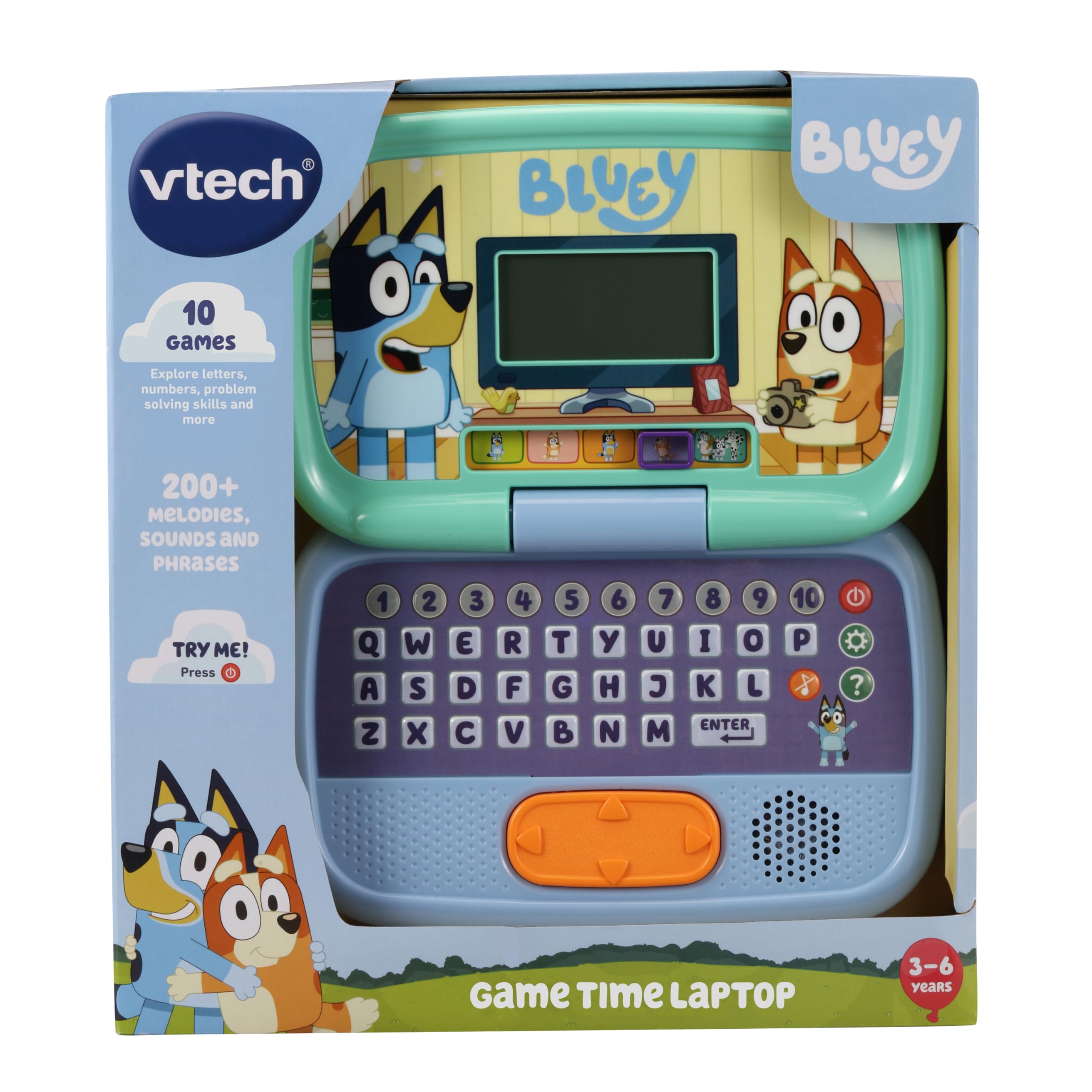 VTech Bluey Game Time Laptop - Interactive Learning Laptop for Preschoolers 3-6 Years 4