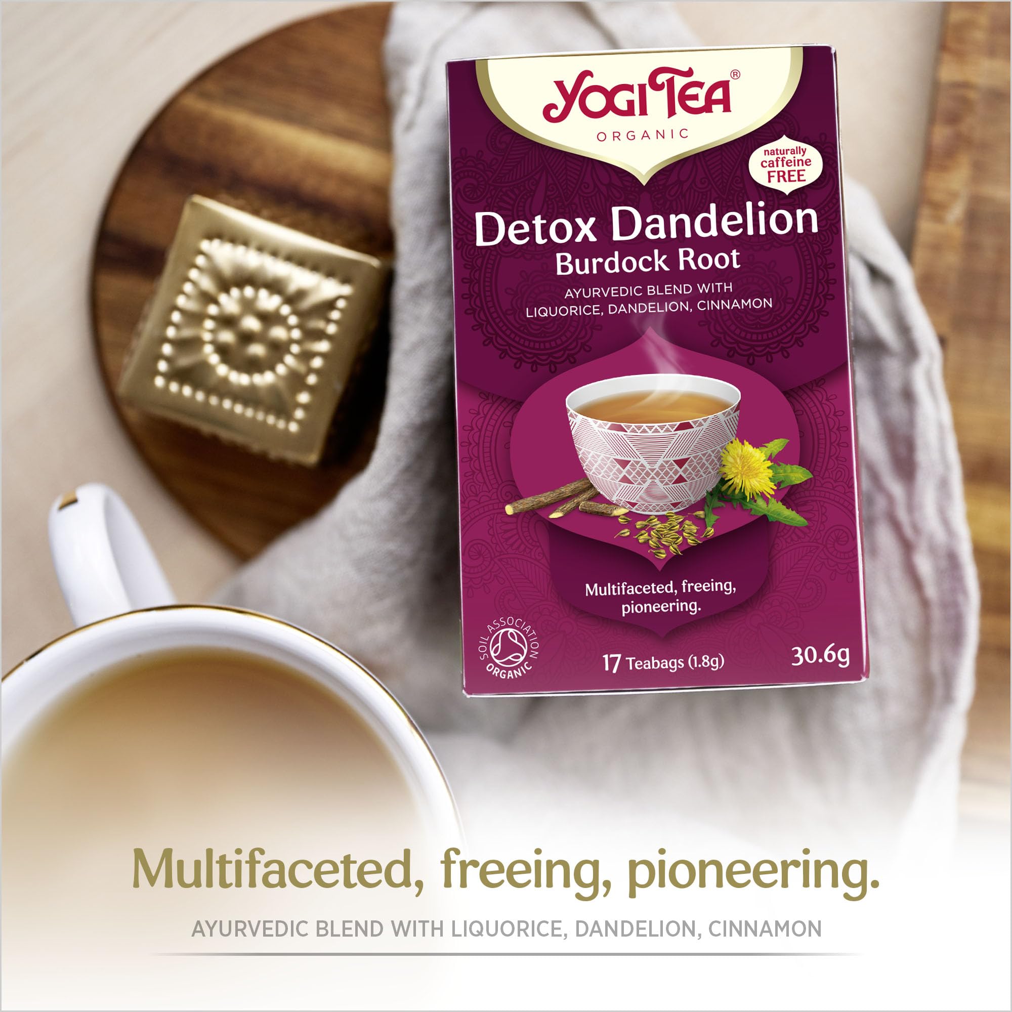 Yogi Tea Detox Dandelion Burdock Root Organic Herbal Tea, Caffeine-Free, 6 x 17 Tea Bags (102 Total) 6
