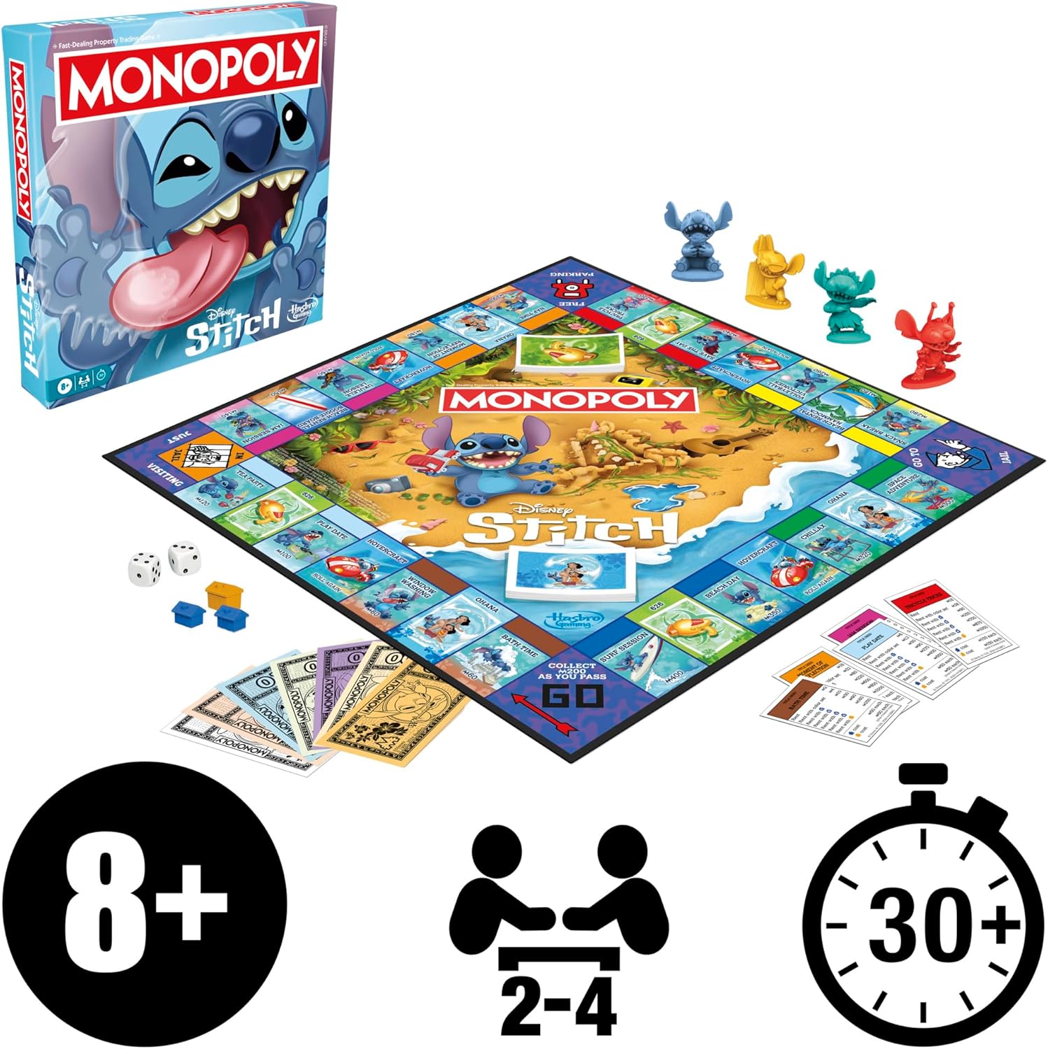 Monopoly Disney Stitch Edition Brettspiel – Englische Version 7