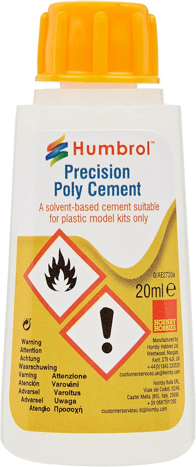 Humbrol AE2720 Poly Cement Clear Adhesive for Plastic Model Kits