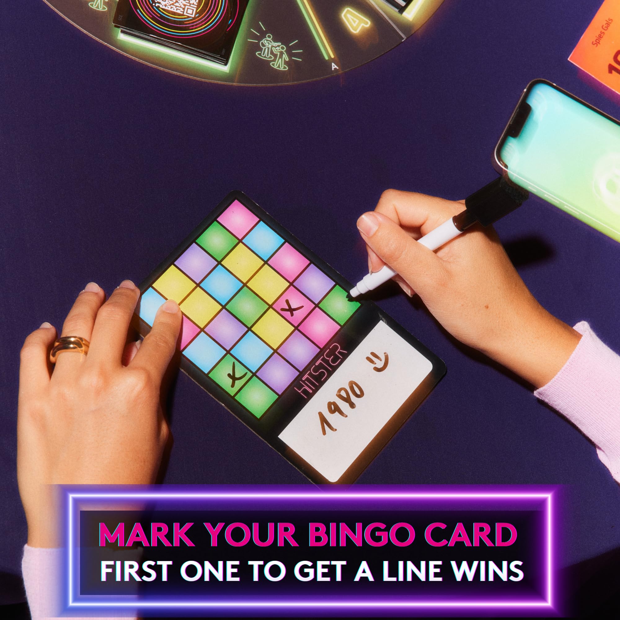 Hitster Bingo - The Electronic Music Trivia Game for Adults - Fun Party Game with Spotify Integration 5