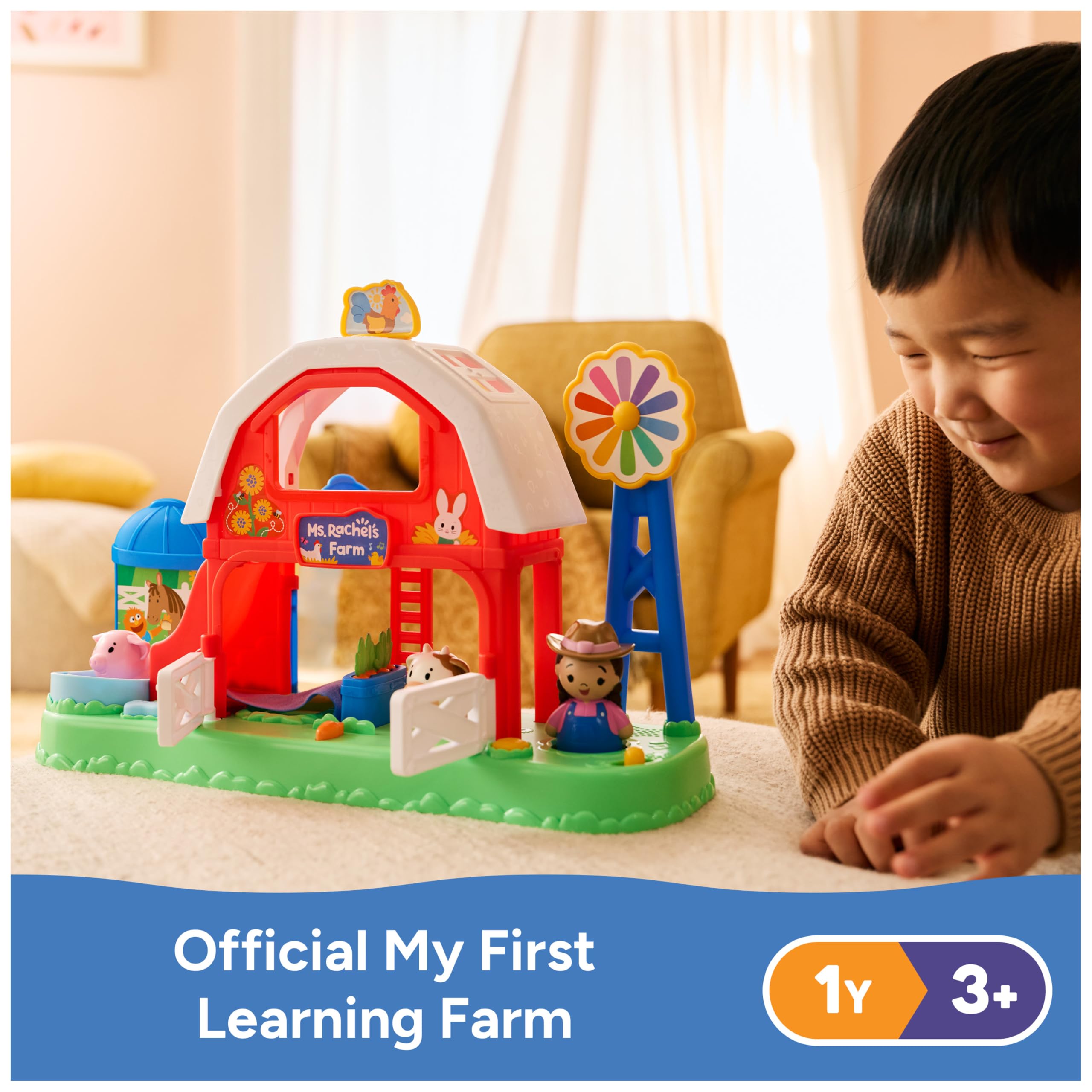 Ms. Rachel My First Learning Farm Playset - Interactive Learning for Toddlers 1-3 | Multicolor Plastic 2