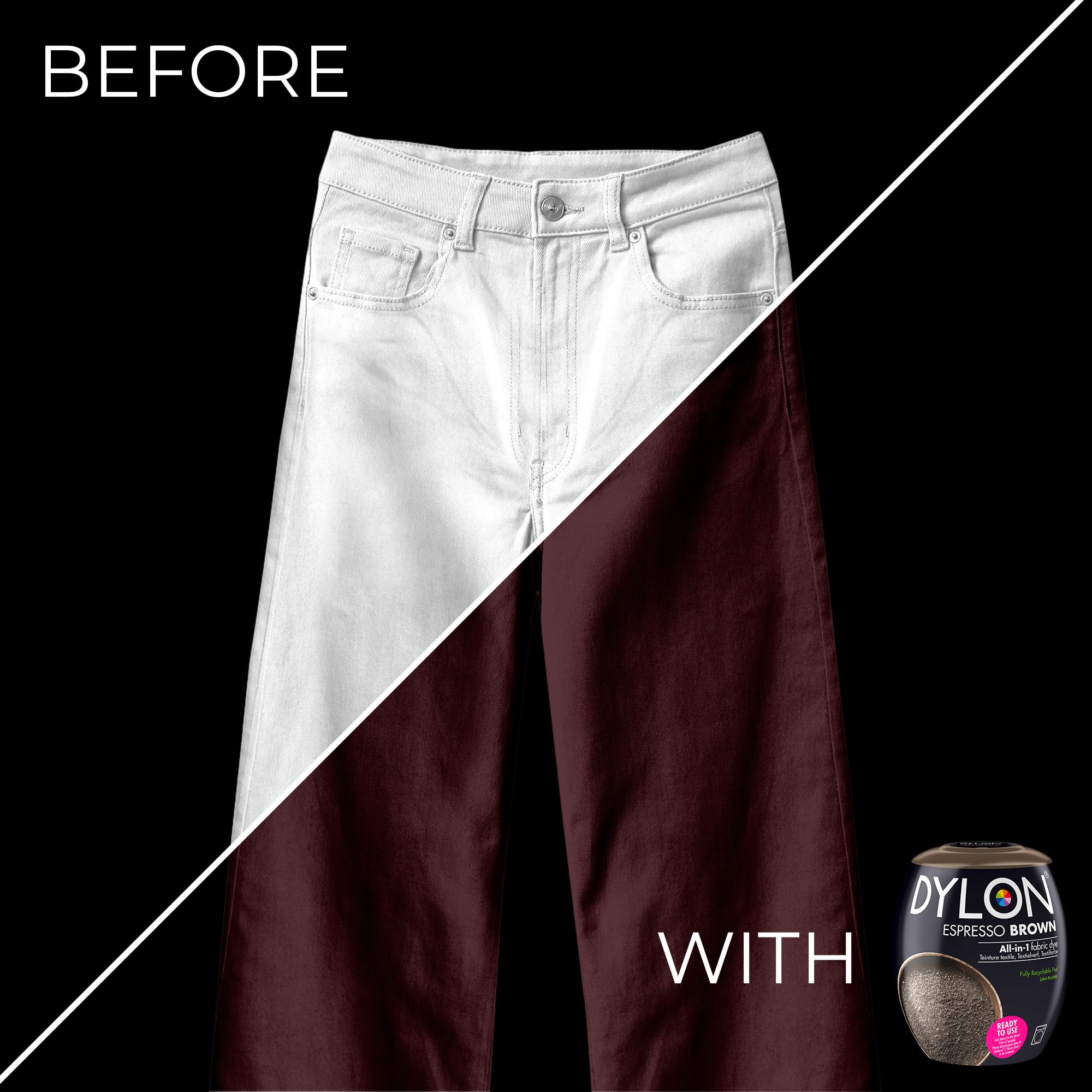 Dylon Washing Machine Fabric Dye Pod - Espresso Brown, 350g 9