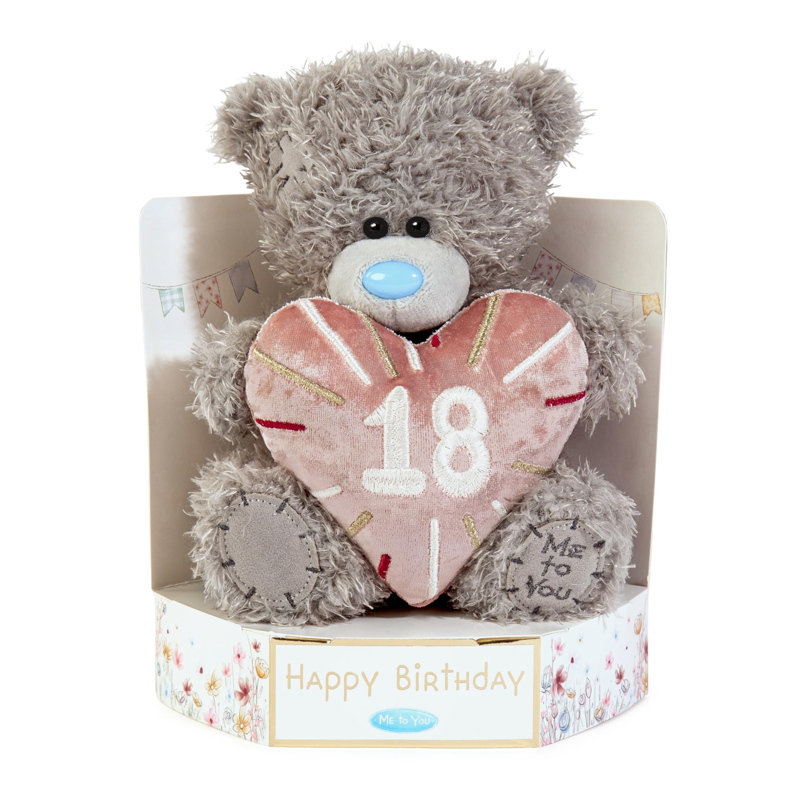 Me To You Bear Tatty Teddy 18th Birthday Plush Bear, 15cm High | Polyester | Grey