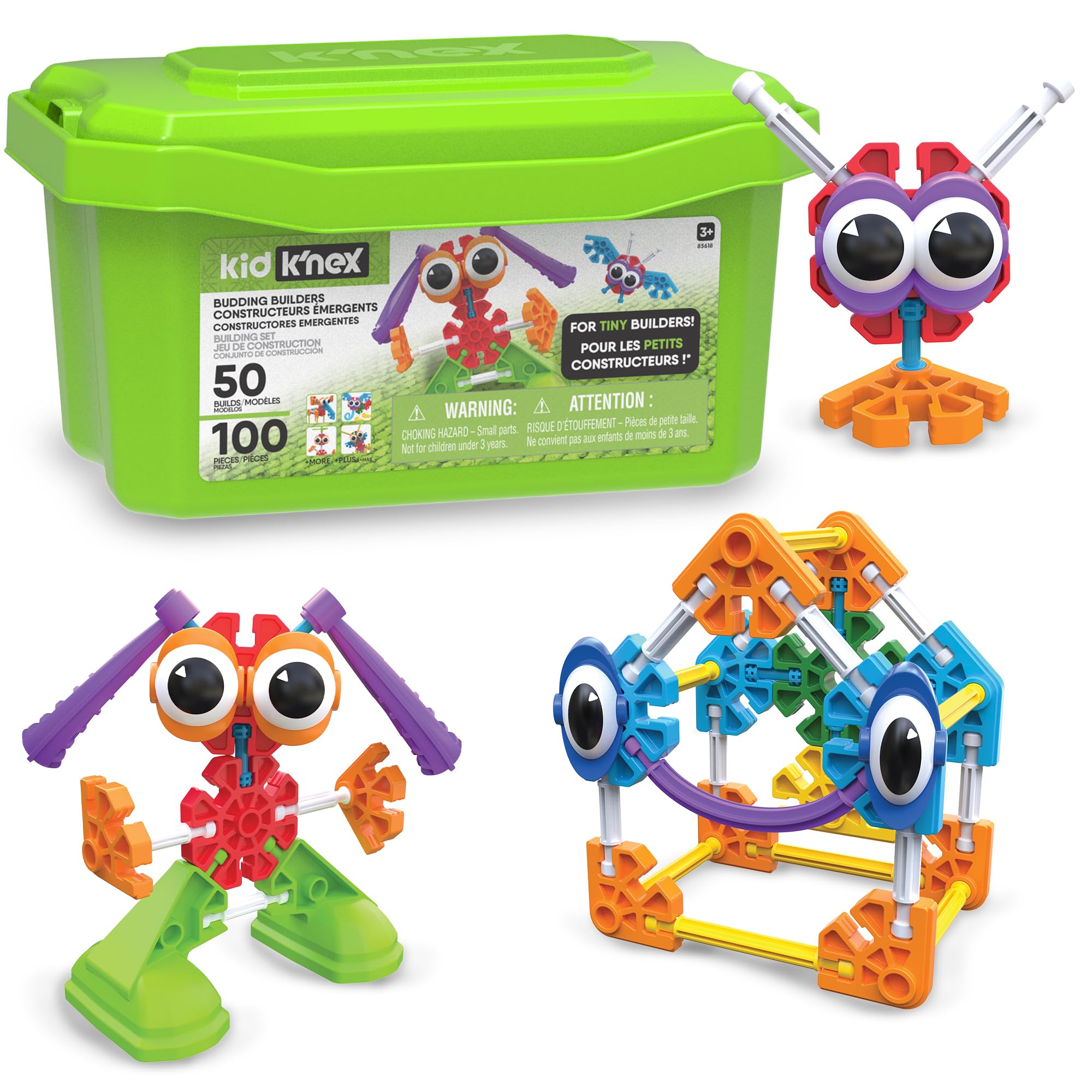 Kid K'NEX 50 Build Budding Builders Set - Educational Building Toys for Kids 3+ 8