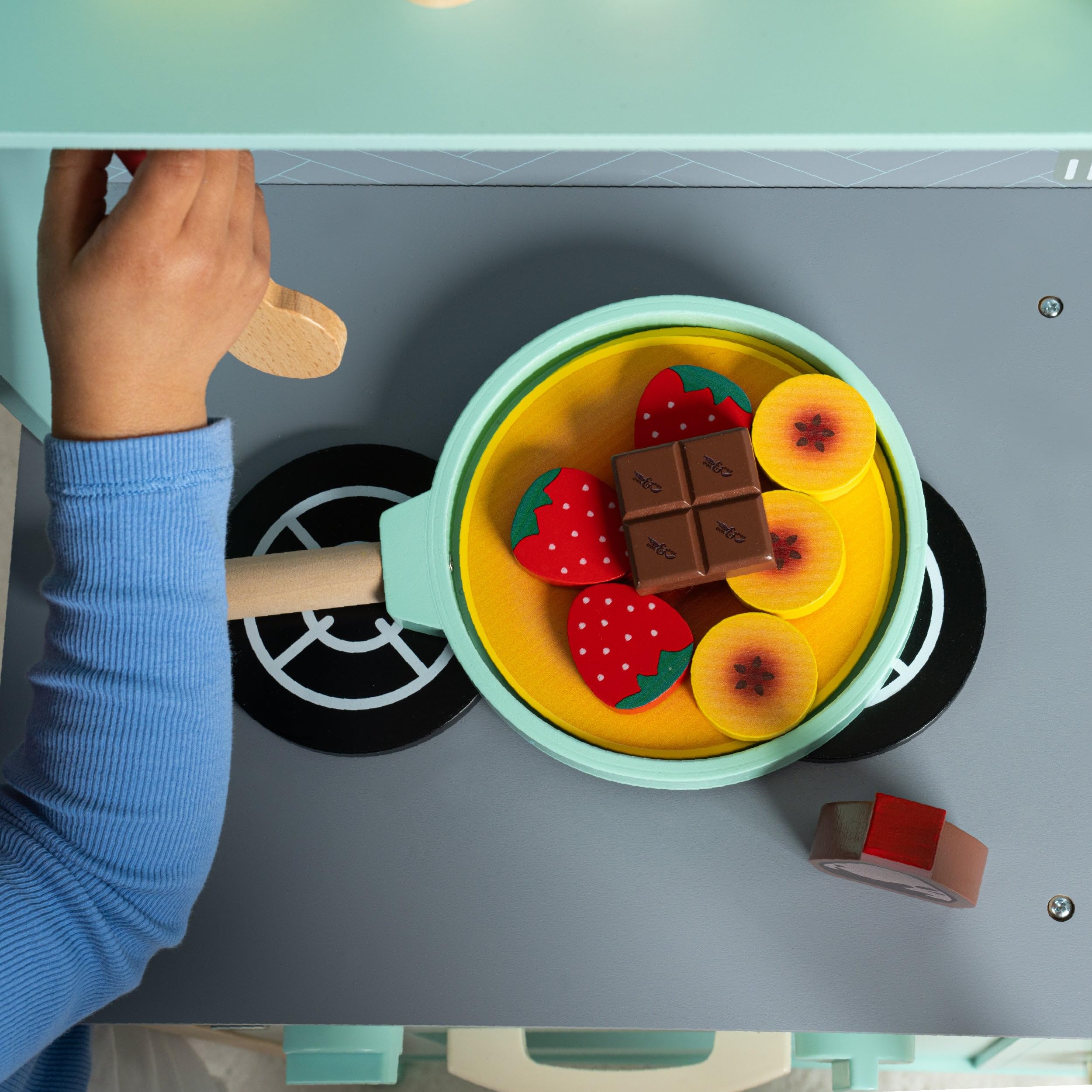 Owl & Fox Wooden Pancake Set - Pretend Play Kitchen Toy for Kids 3+ 6