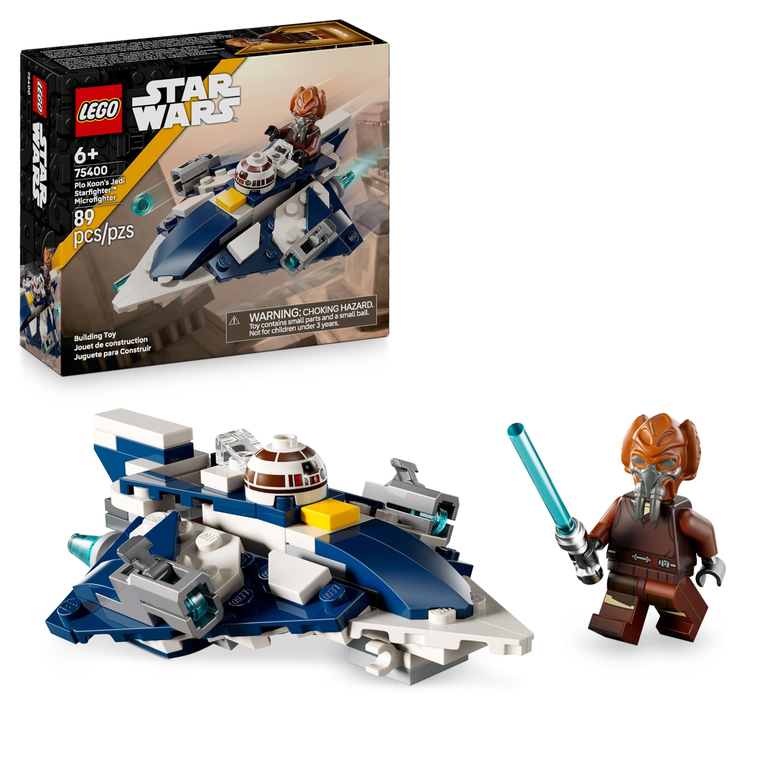 LEGO Star Wars Plo Koon's Jedi Starfighter Microfighter - Building Set for Kids 6+