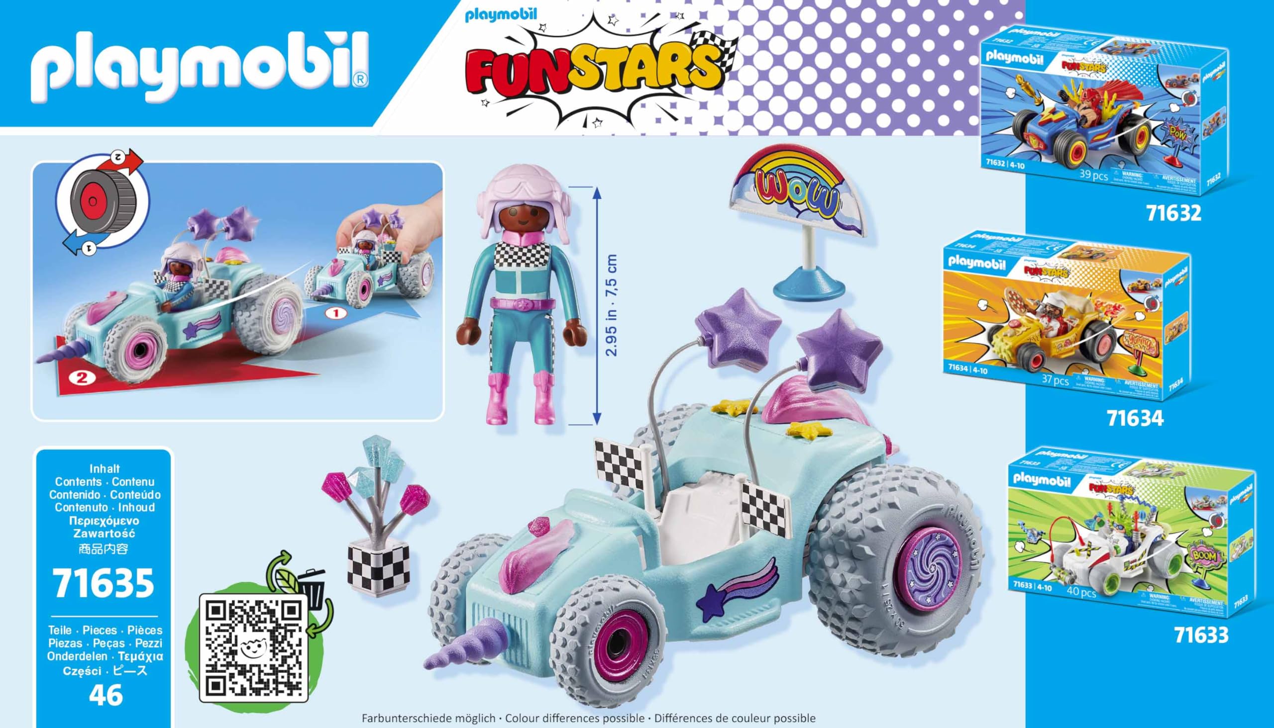 Playmobil Racing Unicorn Playset - Magical Kart with Retractable Motor for Ages 4+ 6