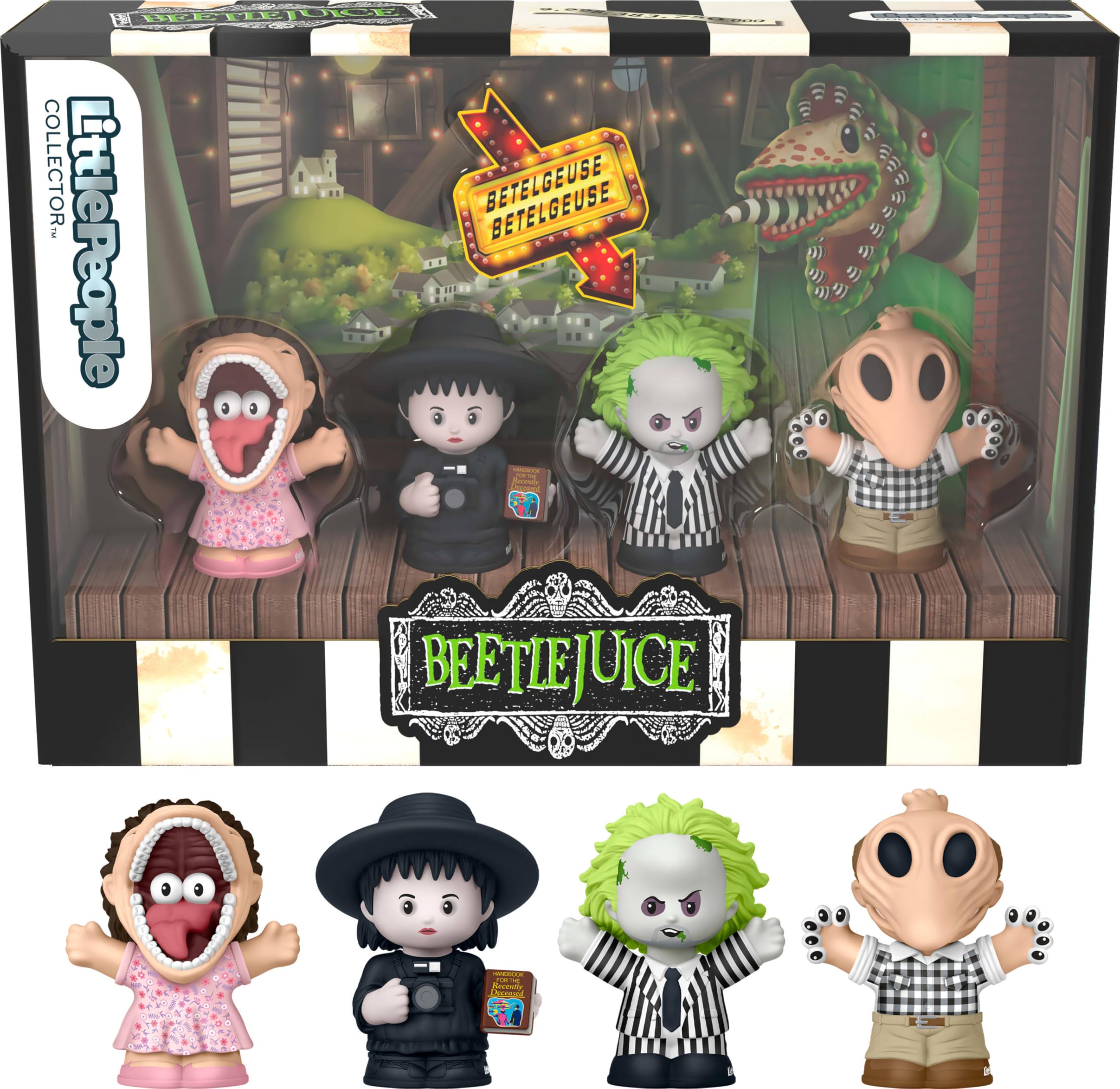 Little People Collector Beetlejuice Special Edition Set - 4-Piece Movie Collectible for Fans