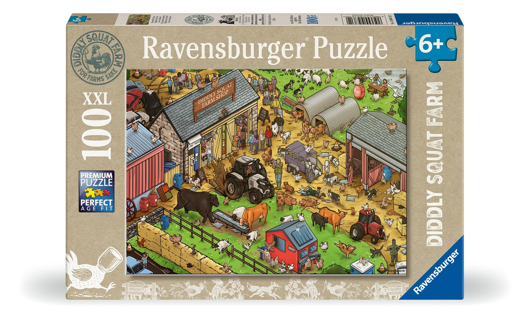 Ravensburger Diddly Squat Farm XXL 100 Piece Jigsaw Puzzle - Kids 6+ Years