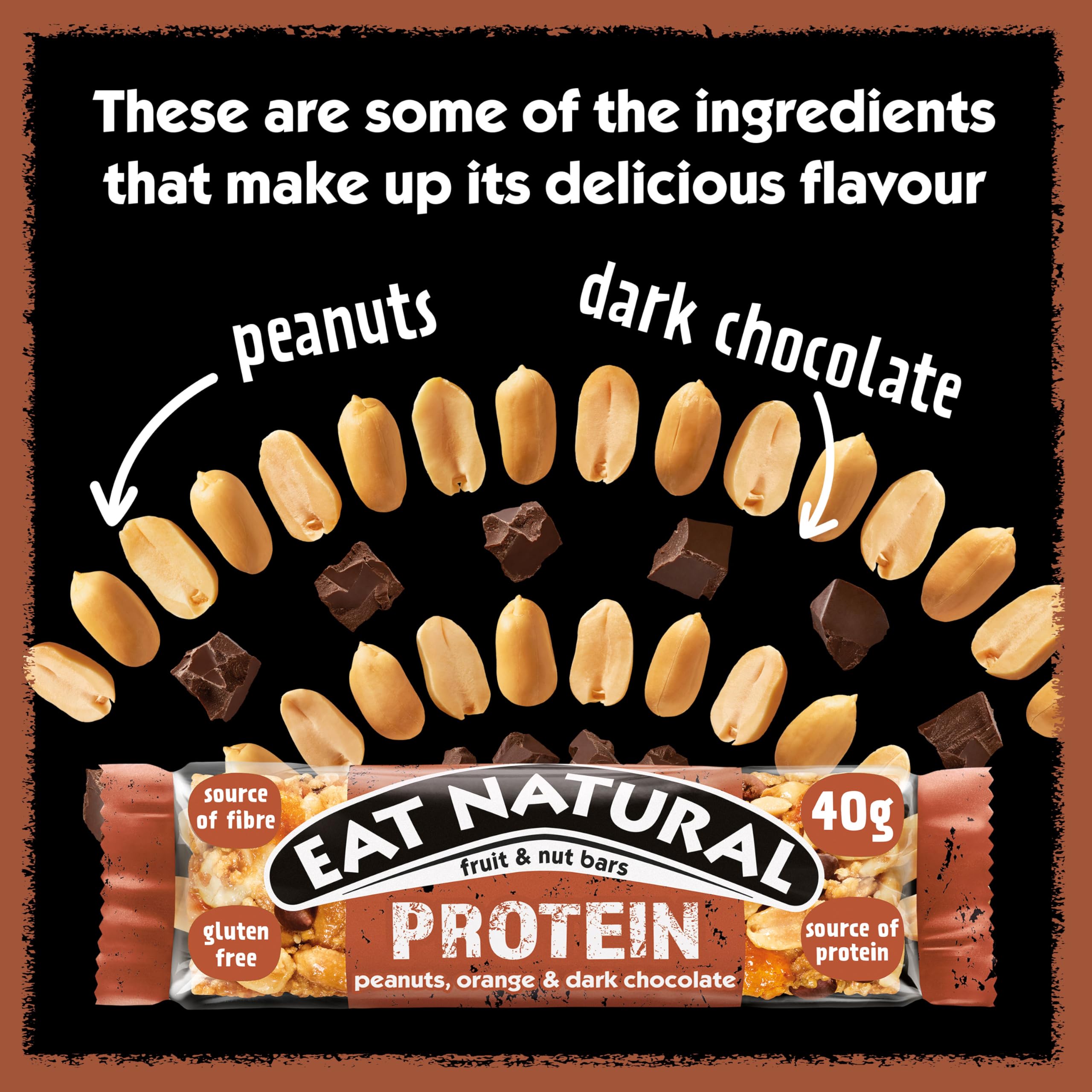 Eat Natural Protein Peanuts, Orange & Dark Chocolate Fruit & Nut Bar (12 x 40g) 6