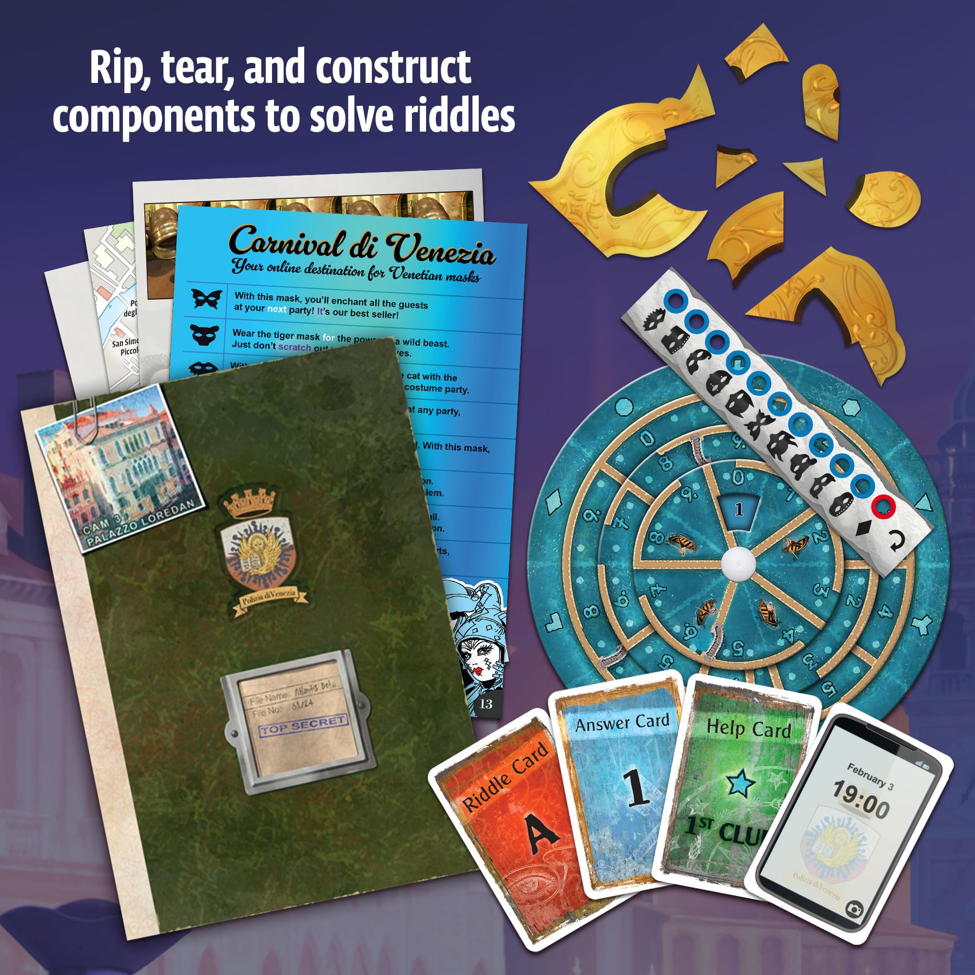 Thames & Kosmos EXIT: The Venice Conspiracy Escape Room Card Game 4