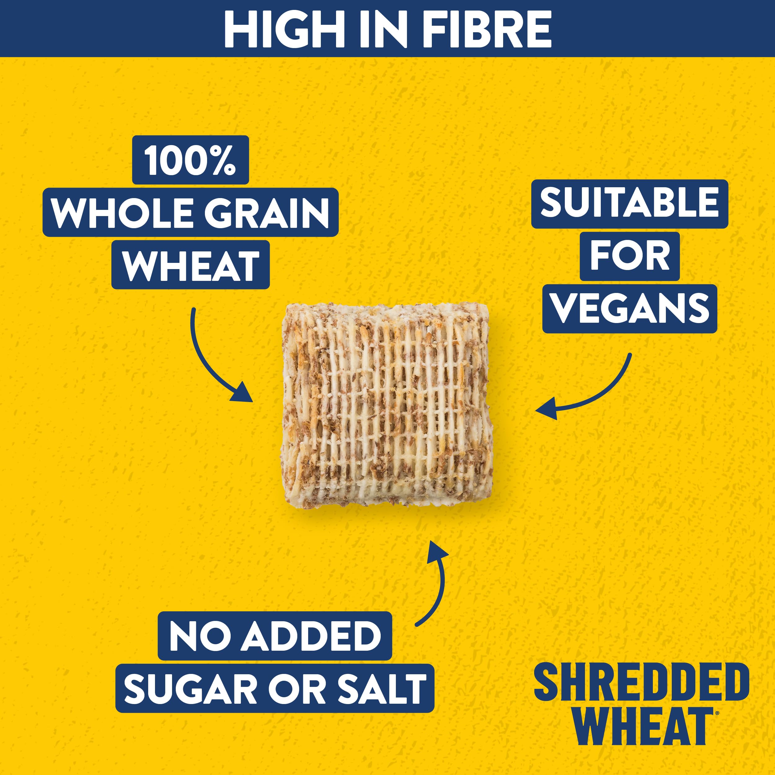 Nestlé Shredded Wheat Bitesize Cereal - 100% Whole Grain Wheat | High Fibre | 720g