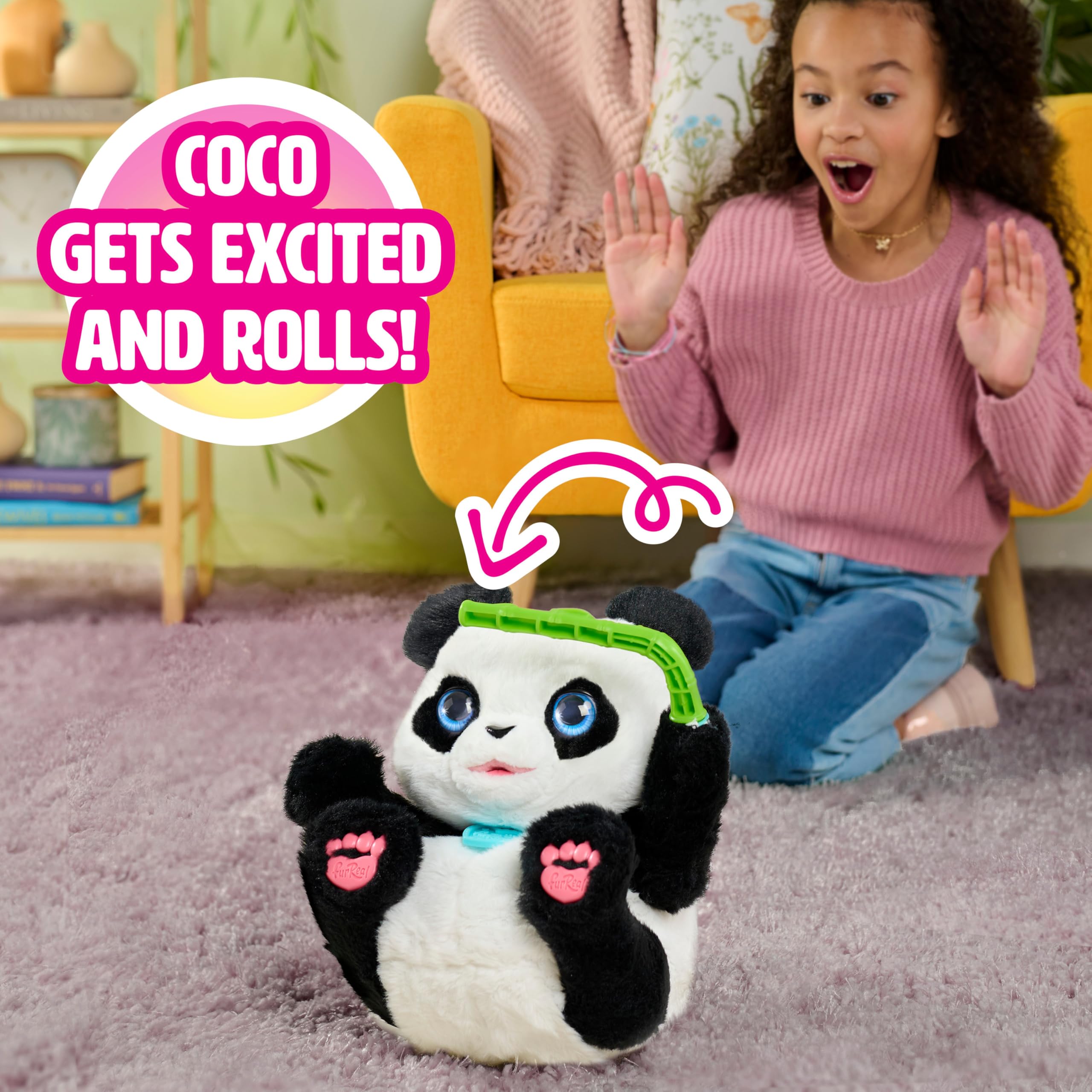 furReal Coco the Tumbling Panda - Interactive Plush Toy for Kids Ages 4+ 3