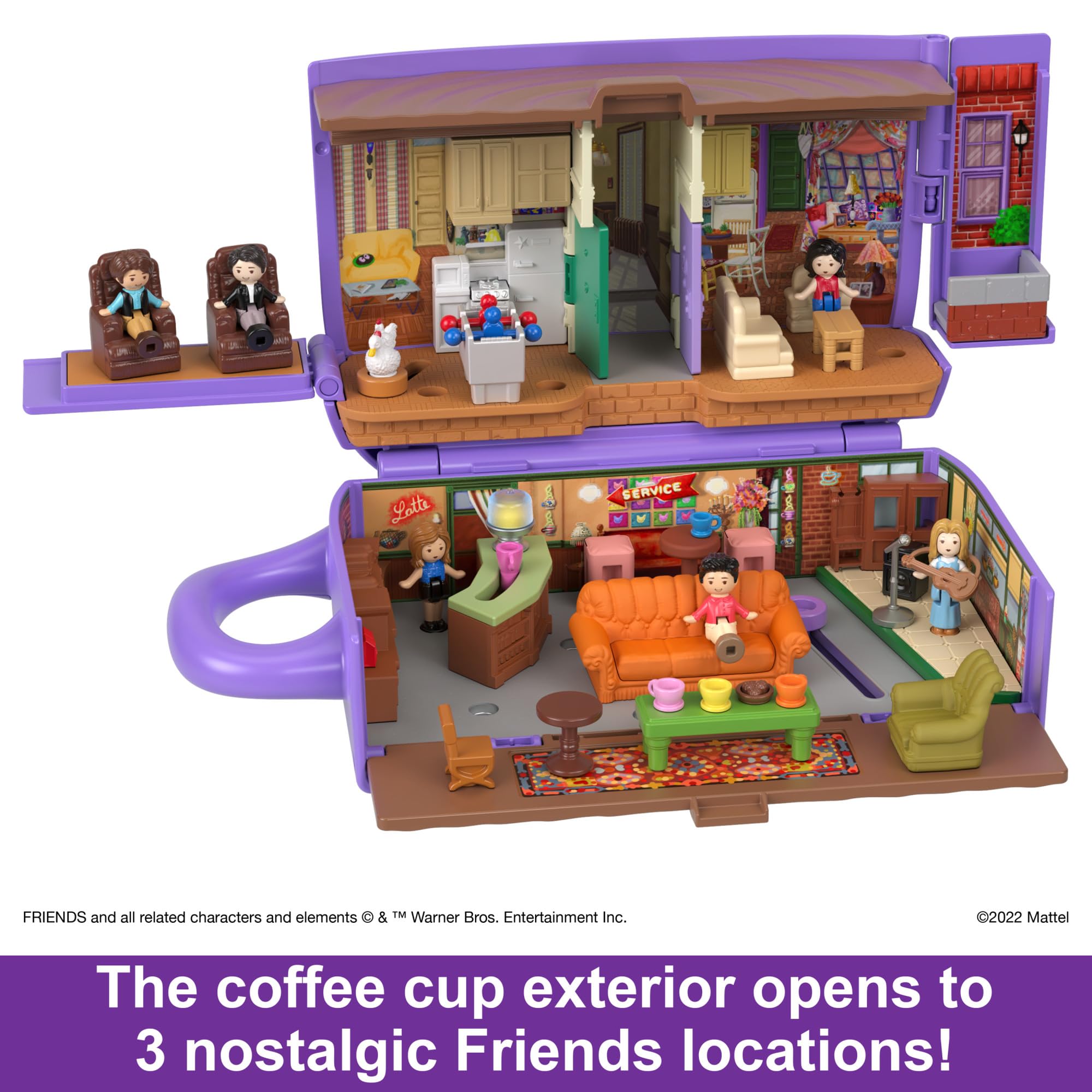 Polly Pocket Friends Compact Playset with 6 Dolls & 9 Accessories - HKV74 4