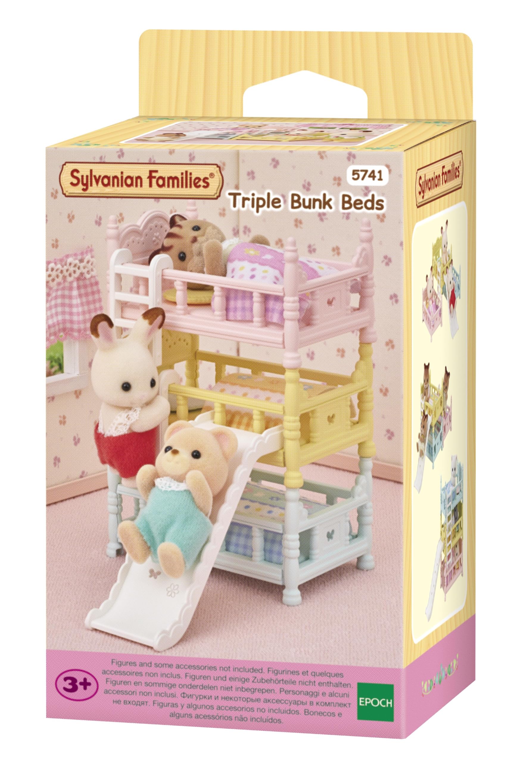 Sylvanian Families 5741 Triple Bunk Beds Playset | Includes Slide & Ladders | Ages 3+ 2