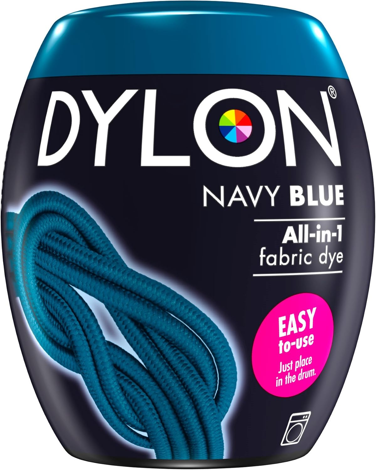 DYLON - Washing Machine Fabric Dye Pod for Clothes & Soft Furnishings, 350g – Navy Blue