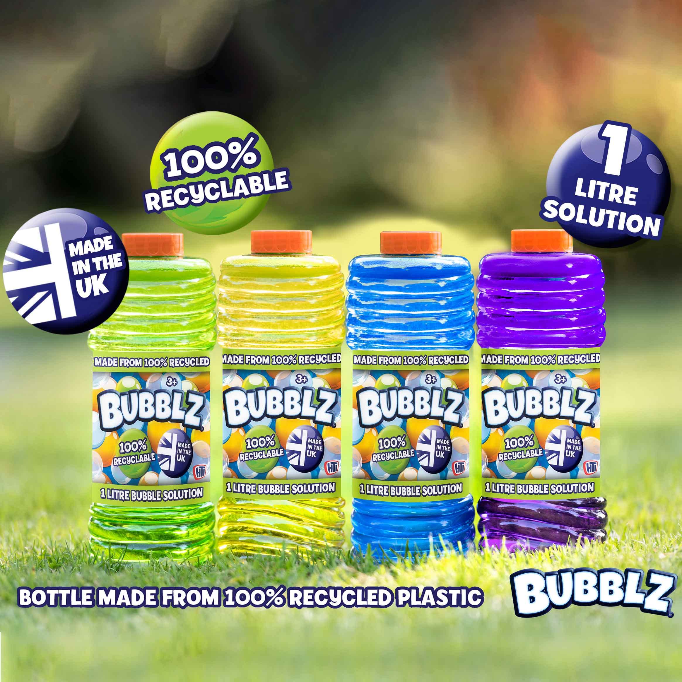 Bubblz 1 Litre Bubble Solution Refill - Universal for Bubble Machines & Guns, Ages 3+ 9