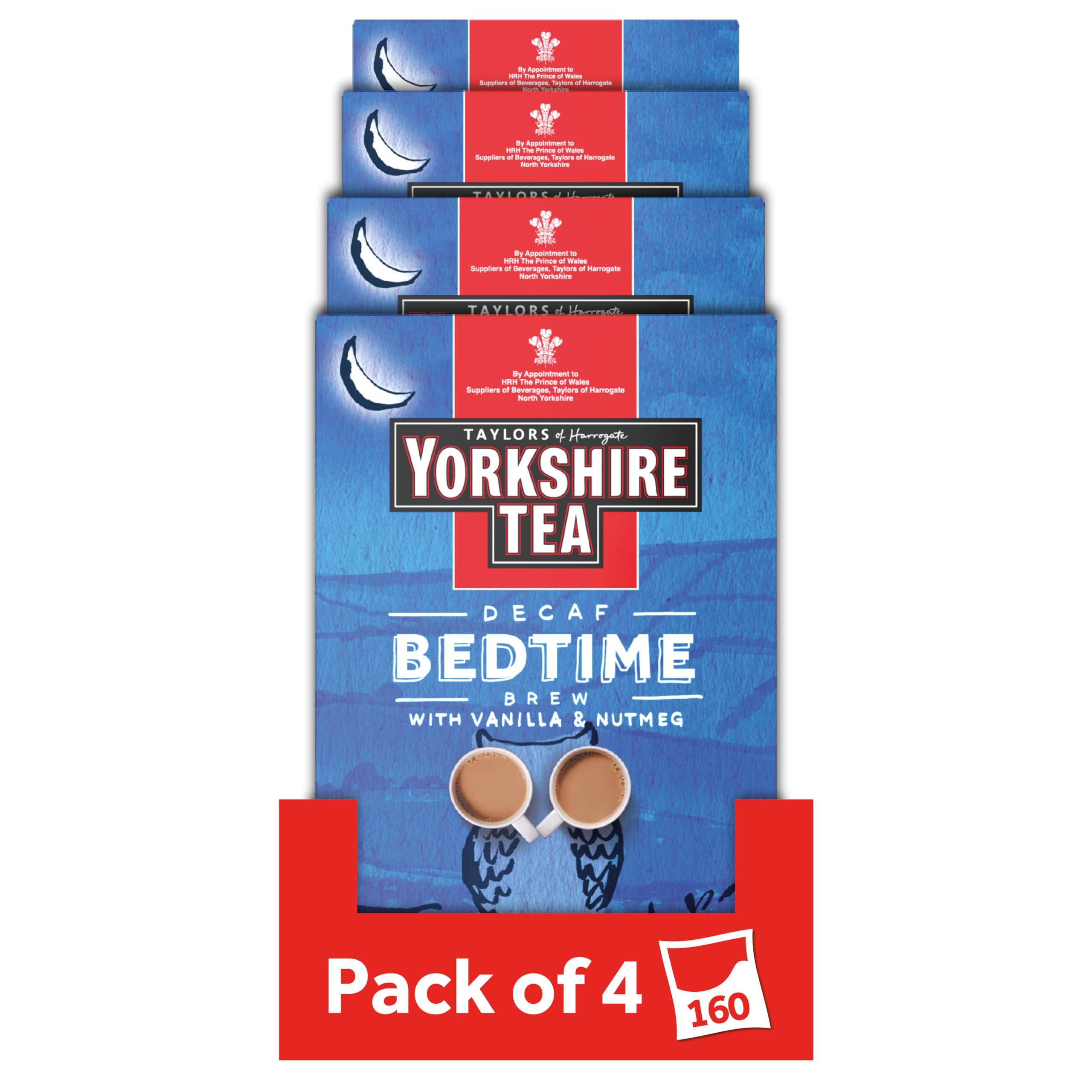 Yorkshire Tea - Bedtime Brew Decaf Tea Bags, 160 Count (4 x 40)