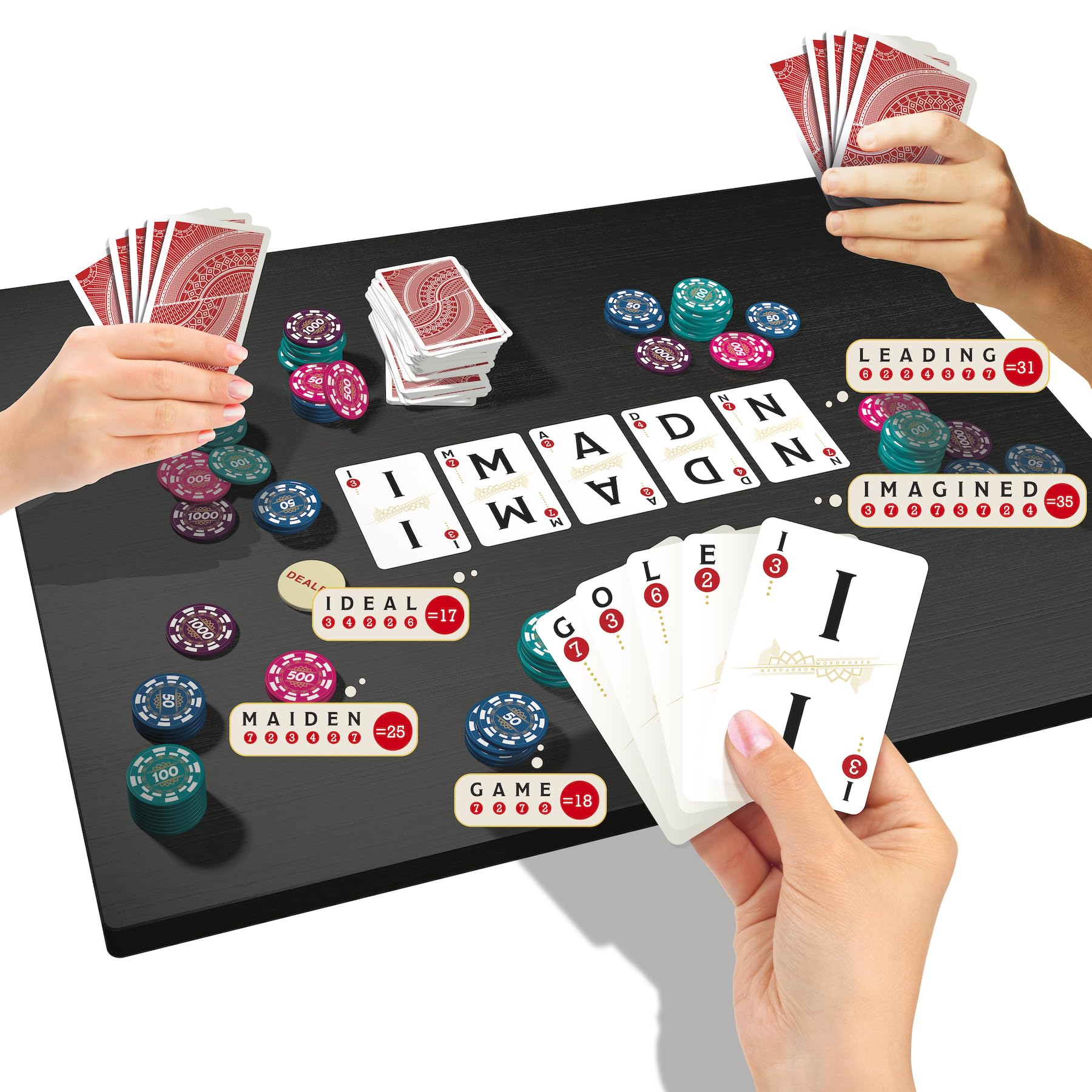 Rascals Word Poker - Ultimate Word-Making Party Game | Unisex Adult | Multicoloured