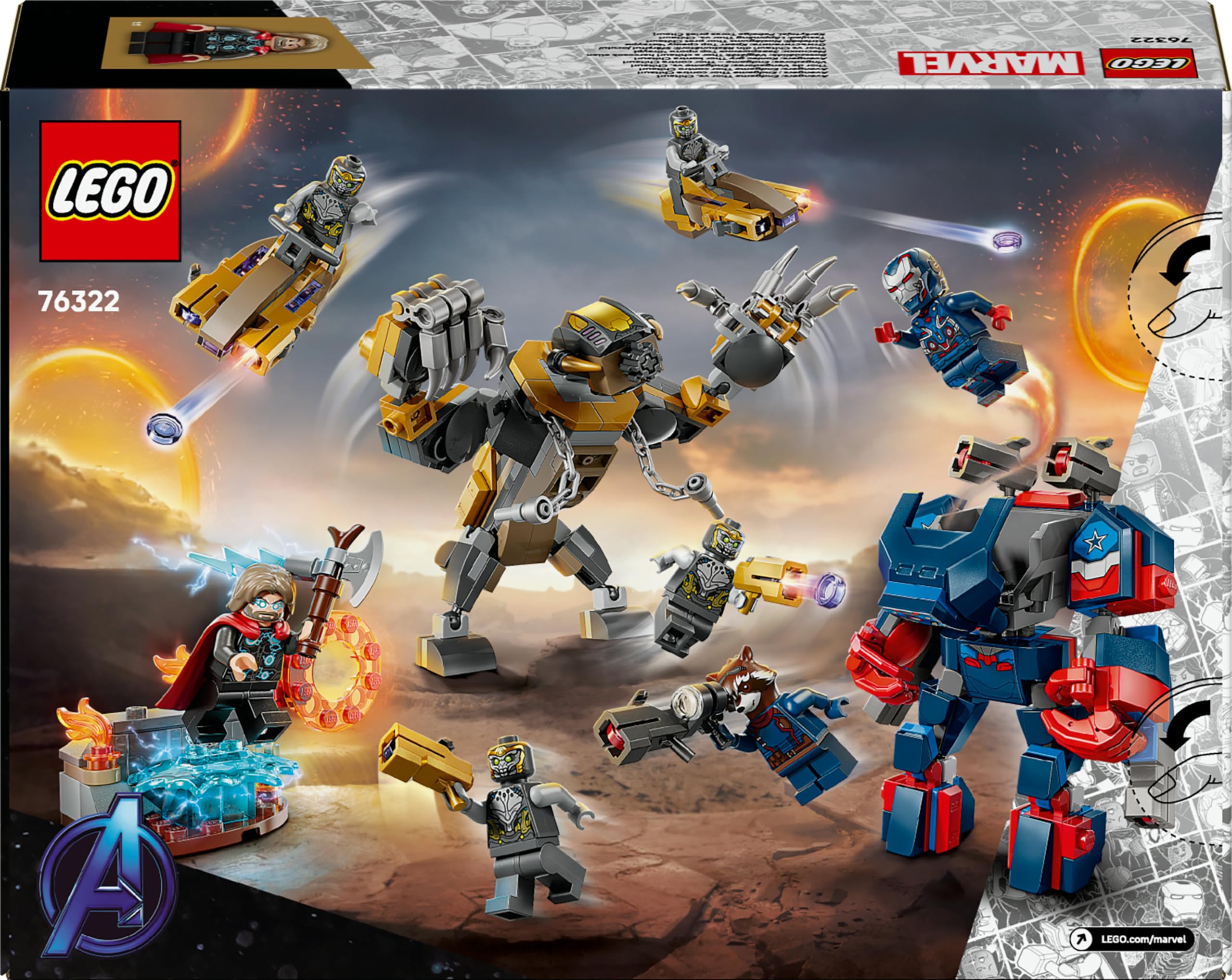 LEGO ǀ Marvel Avengers: Endgame Thor vs. Chitauri – Baubares Action-Spielset für Kinder ab 8 Jahren 7