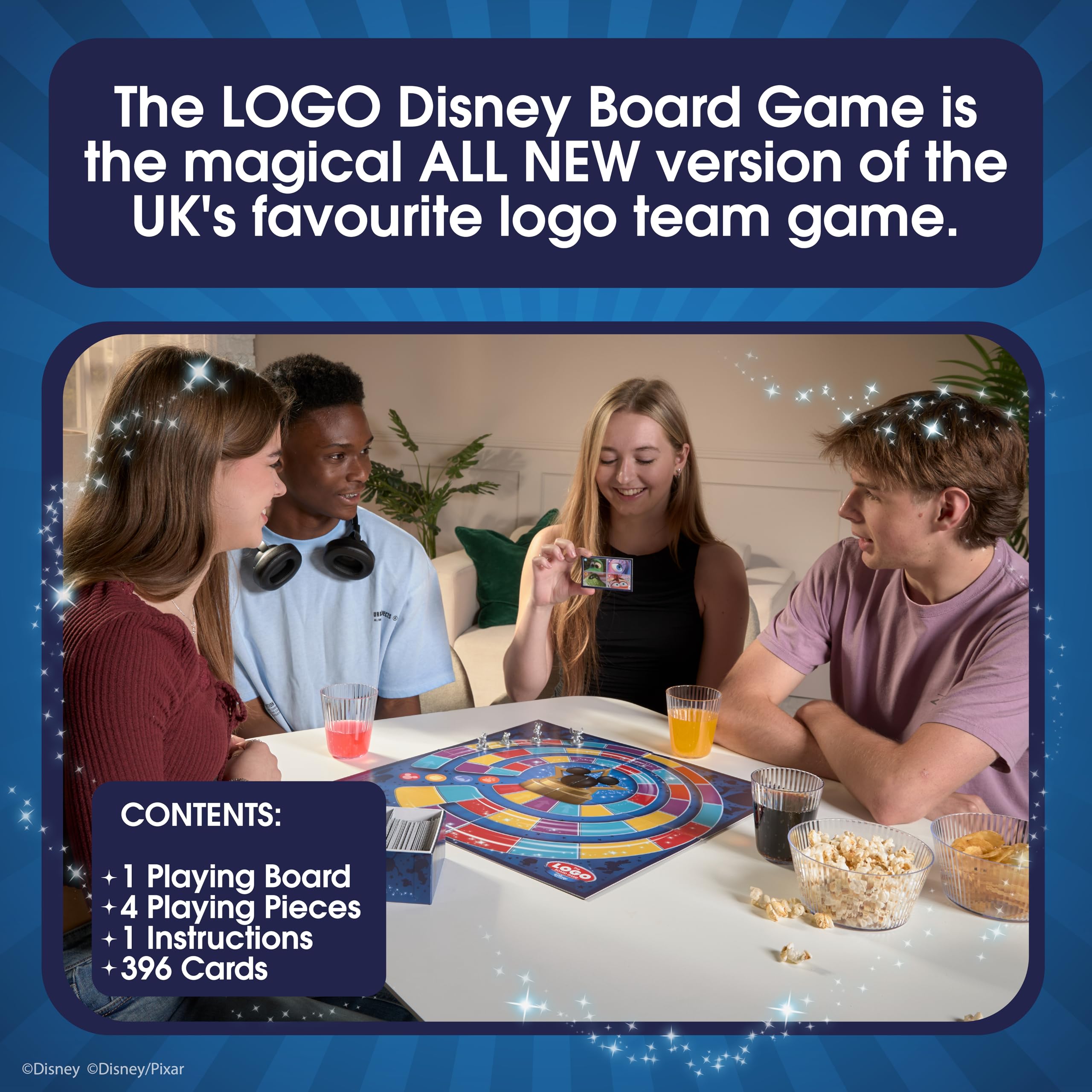 Tomy The LOGO Board Game Disney Edition - Family Trivia Game with 400 Cards 6