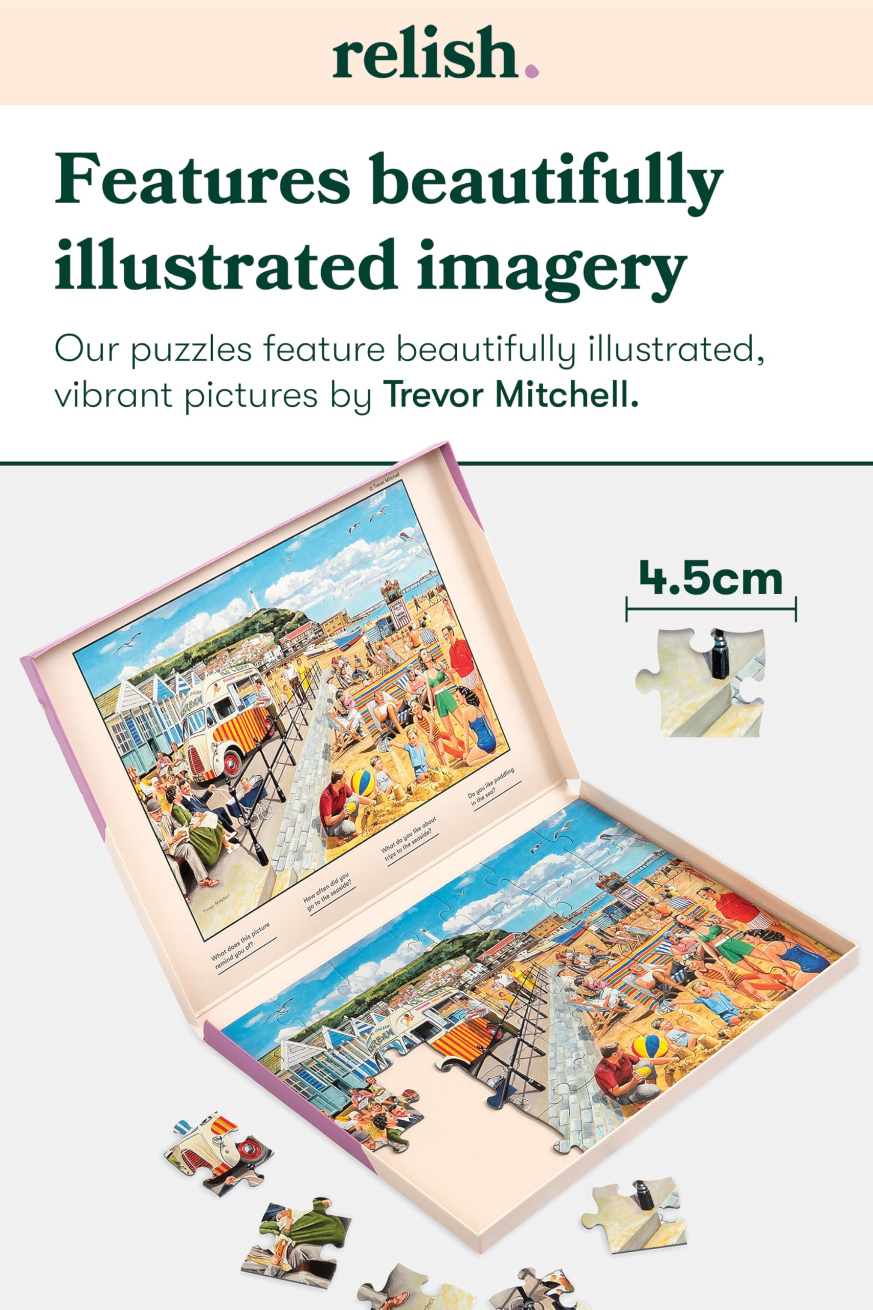 Relish Seaside Nostalgia Jigsaw Puzzle - 35 Large Pieces | Dementia Friendly 4