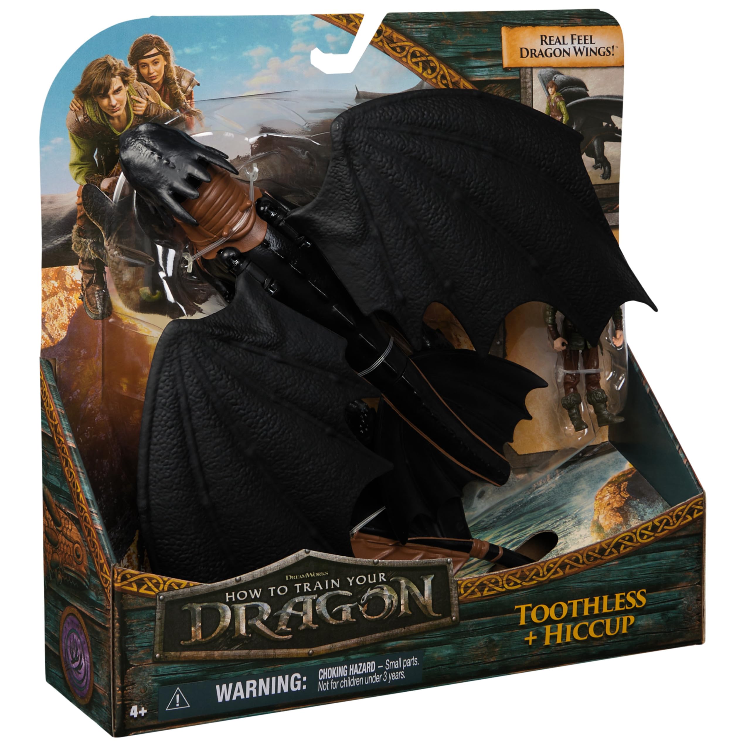 Dreamworks Dragons How to Train Your Dragon Toothless & Hiccup Roaring Minis - 7.5 cm Viking Figure with 33 cm Dragon Toy 8