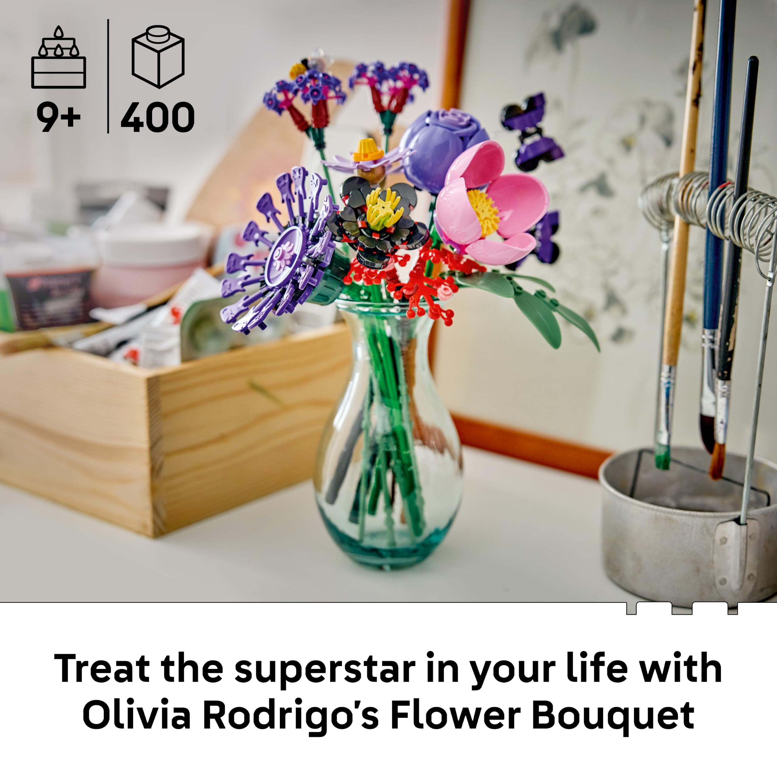 LEGO Botanicals Olivia Rodrigo's Flower Bouquet Building Set | 11 Flowers | Ages 9+