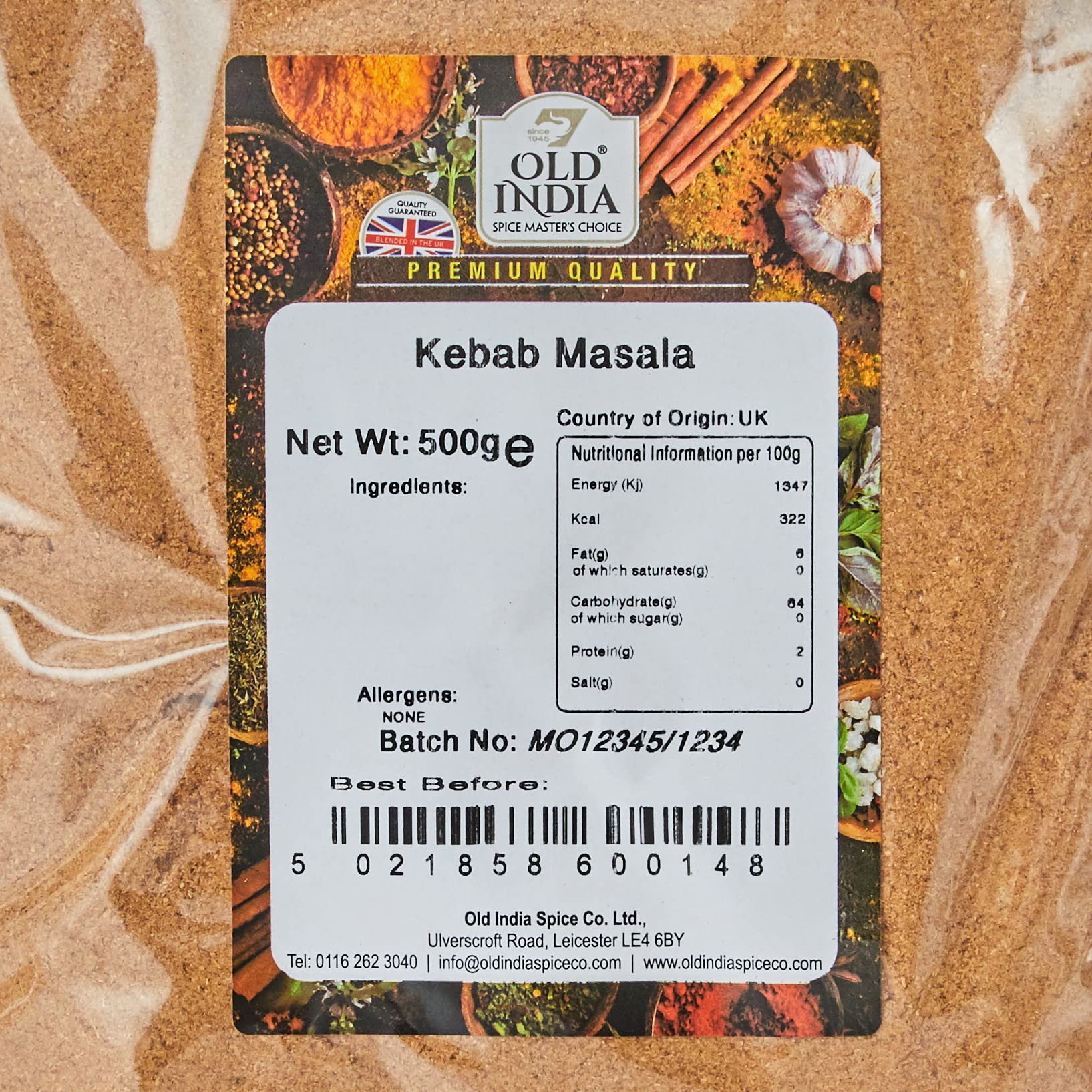 Old India Kebab Masala 500g - Indian Seasoning Blend for Curries, Vegetables & Stews 5