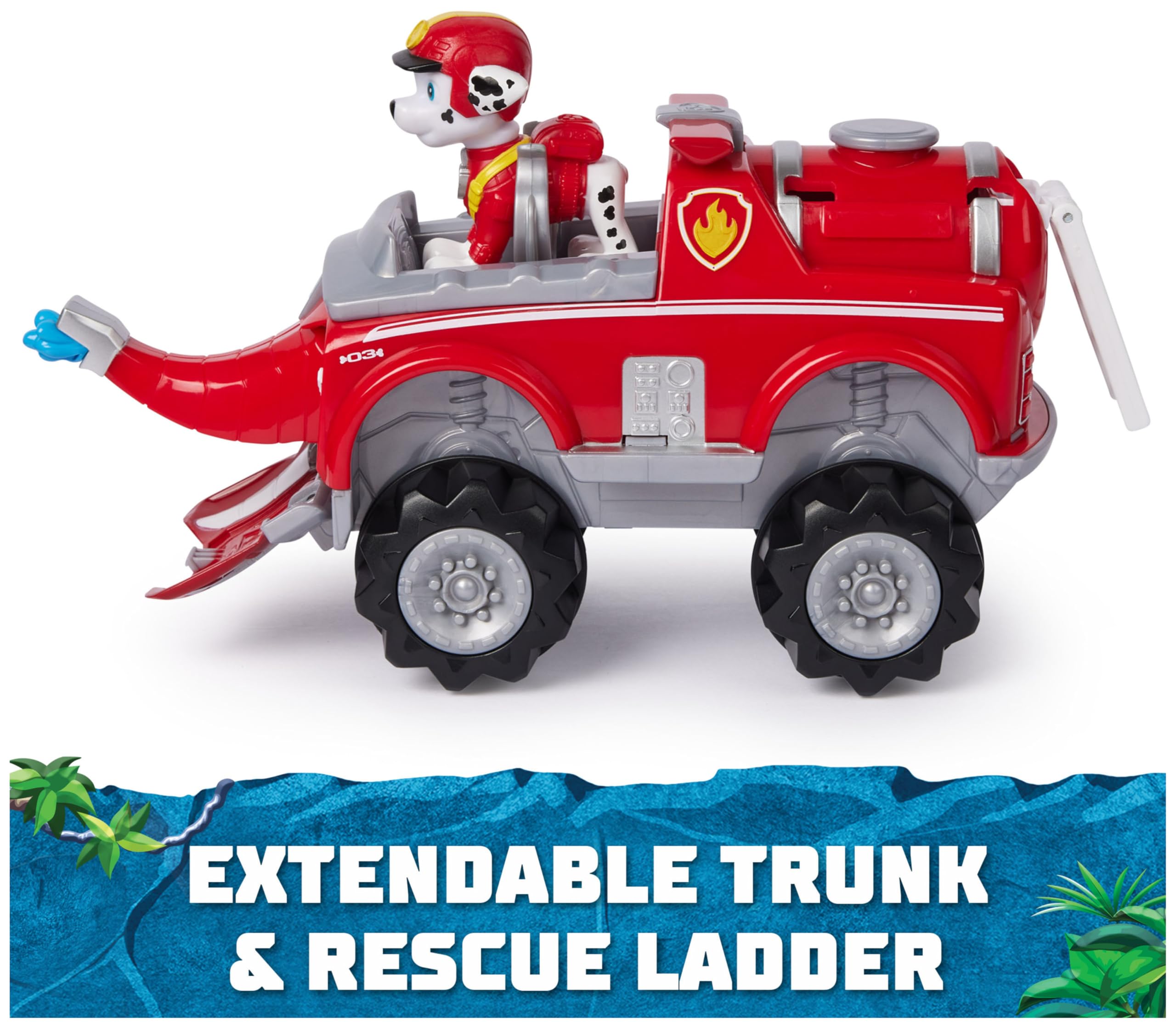 Paw Patrol Jungle Pups Marshall’s Elephant Vehicle - Transforming Rescue Truck with Action Figure, Ages 3+ 3