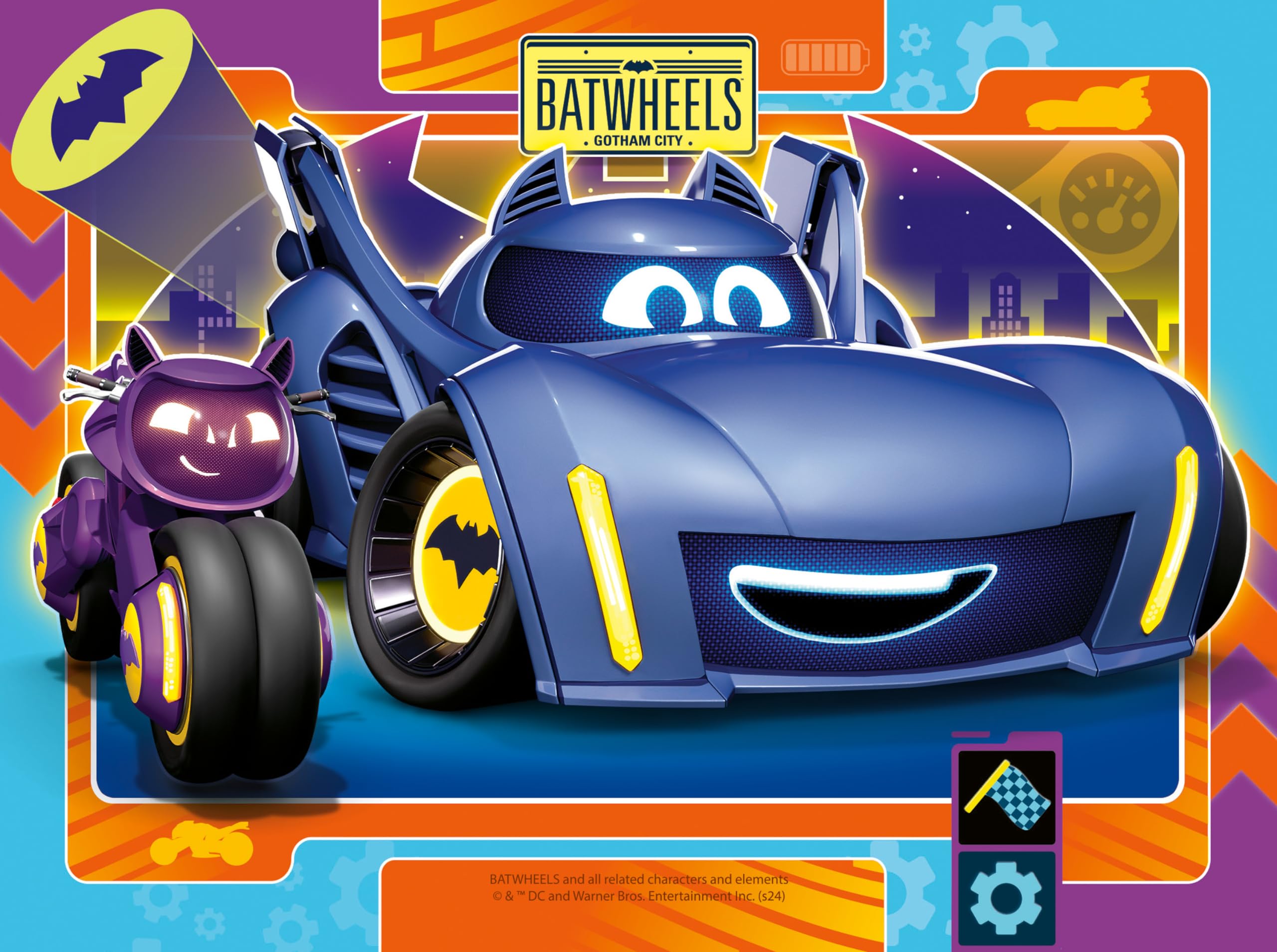 Ravensburger Batman Batwheels 4-in-1 Jigsaw Puzzle Set for Kids Ages 3 and Up