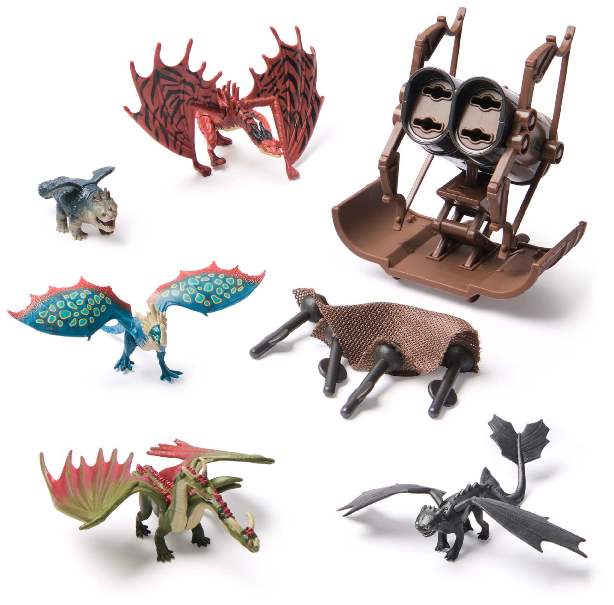 Dreamworks Dragons How to Train Your Dragon 5-Pack Dragon Catcher Set with Mangler - Action Figures for Kids 4+