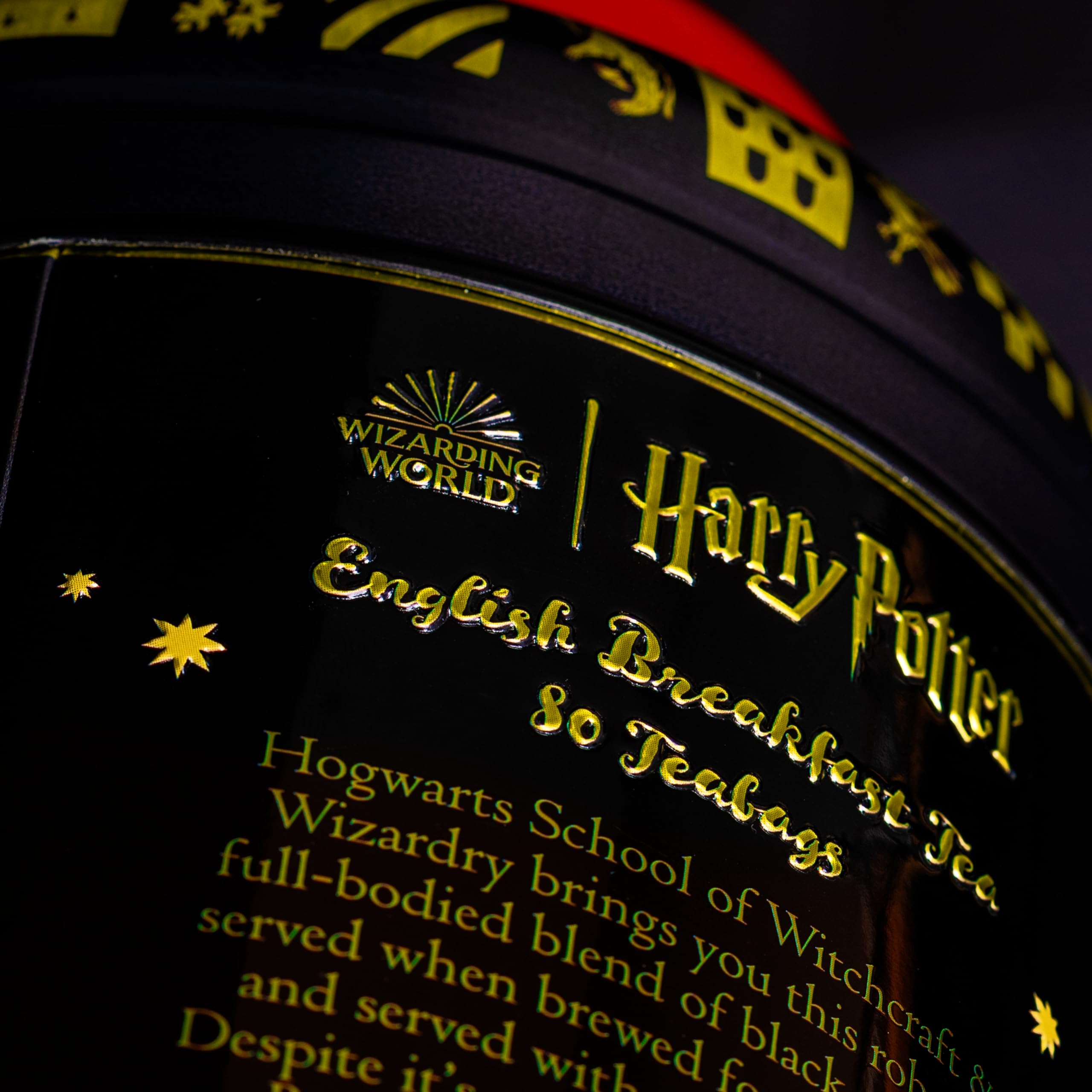 New English Teas Harry Potter Hogwarts House Crest Tea Caddy with 80 English Breakfast Teabags 11