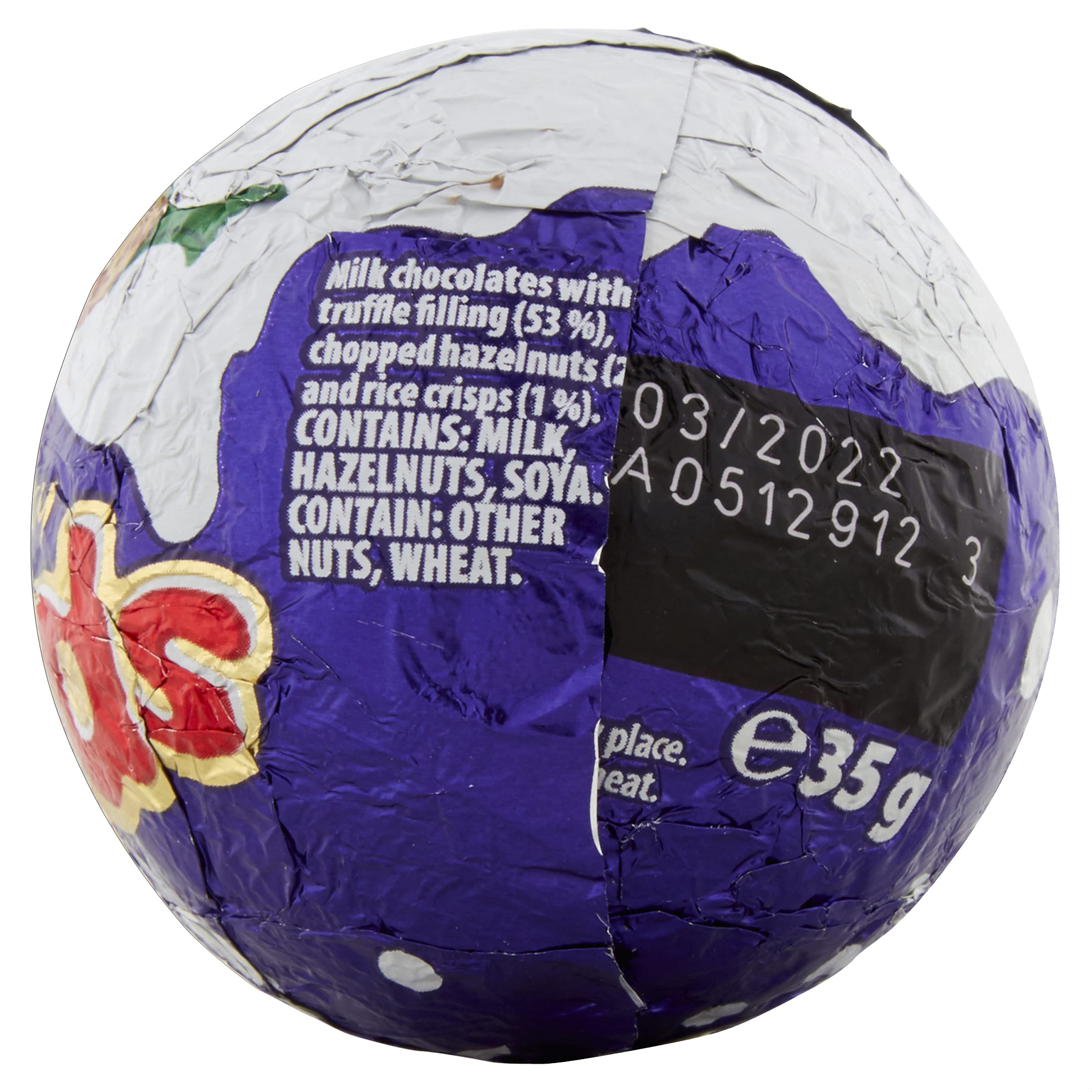 Cadbury Christmas Dairy Milk Puds Multipack, 48 Chocolate Puds with Truffle Centre, Hazelnut & Rice Crisps 8