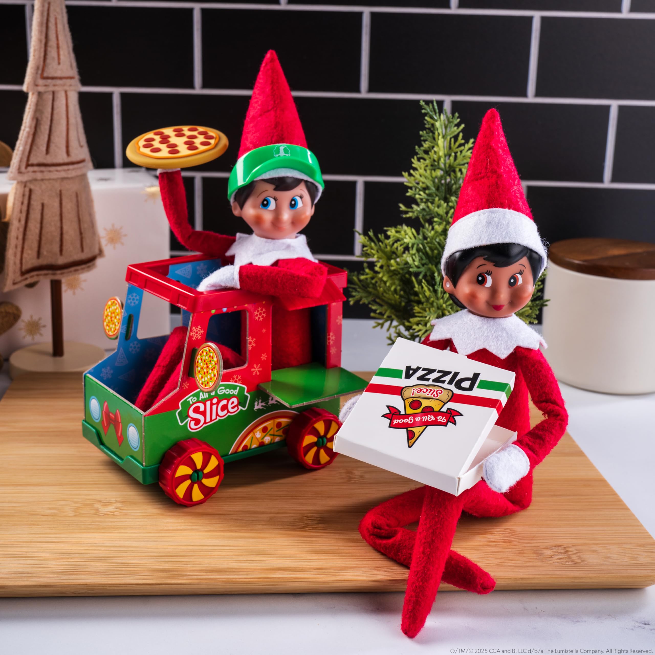The Elf on the Shelf Polar Props Polar Pizza Truck - Holiday Playset for 3 Years and Up 11