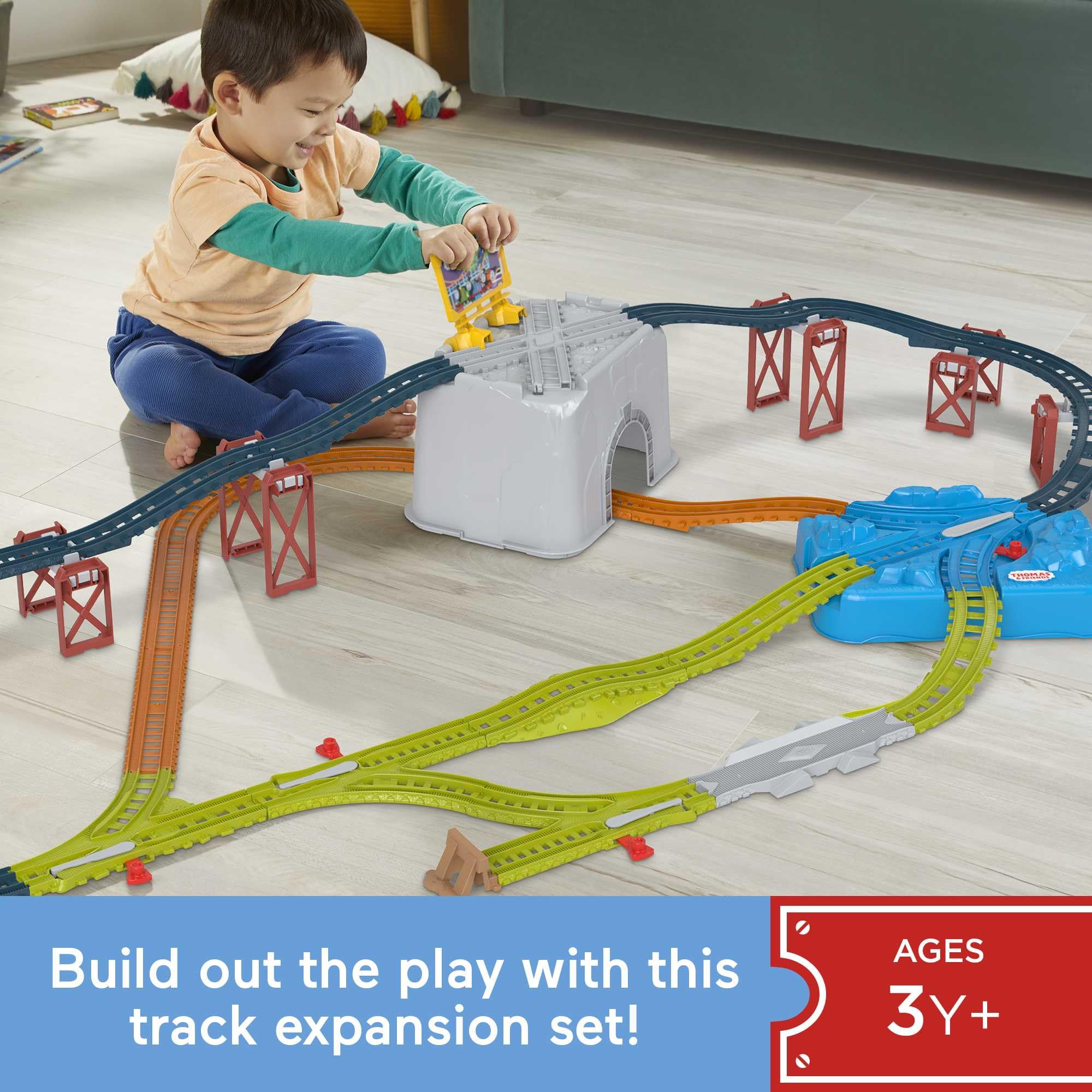 THOMAS & FRIENDS Connect & Build Bucket Track Expansion Set - 48 Pieces | Ages 3+ | HNP81 2