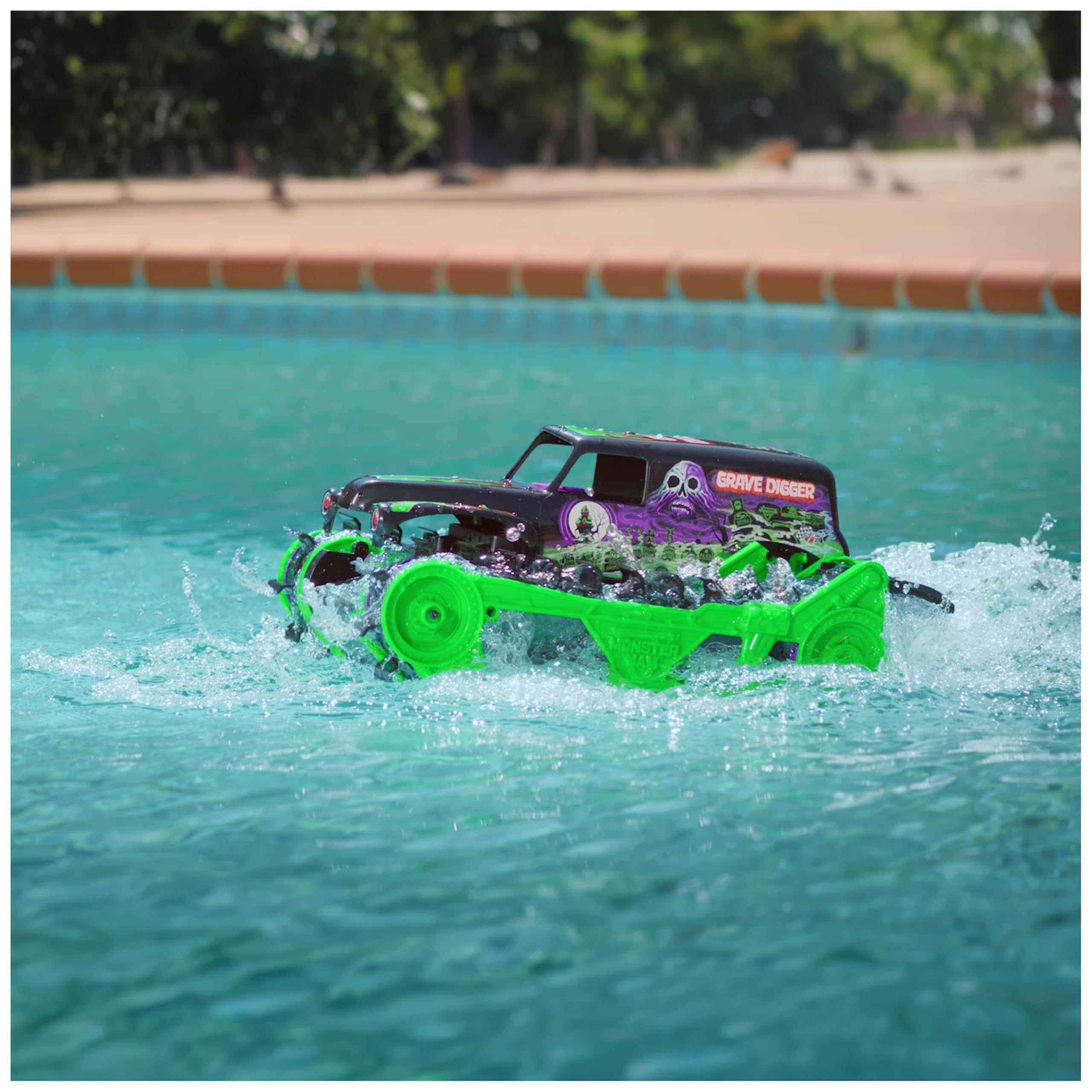 Monster Jam Grave Digger Trax - All-Terrain RC Vehicle for Kids 4+ 14