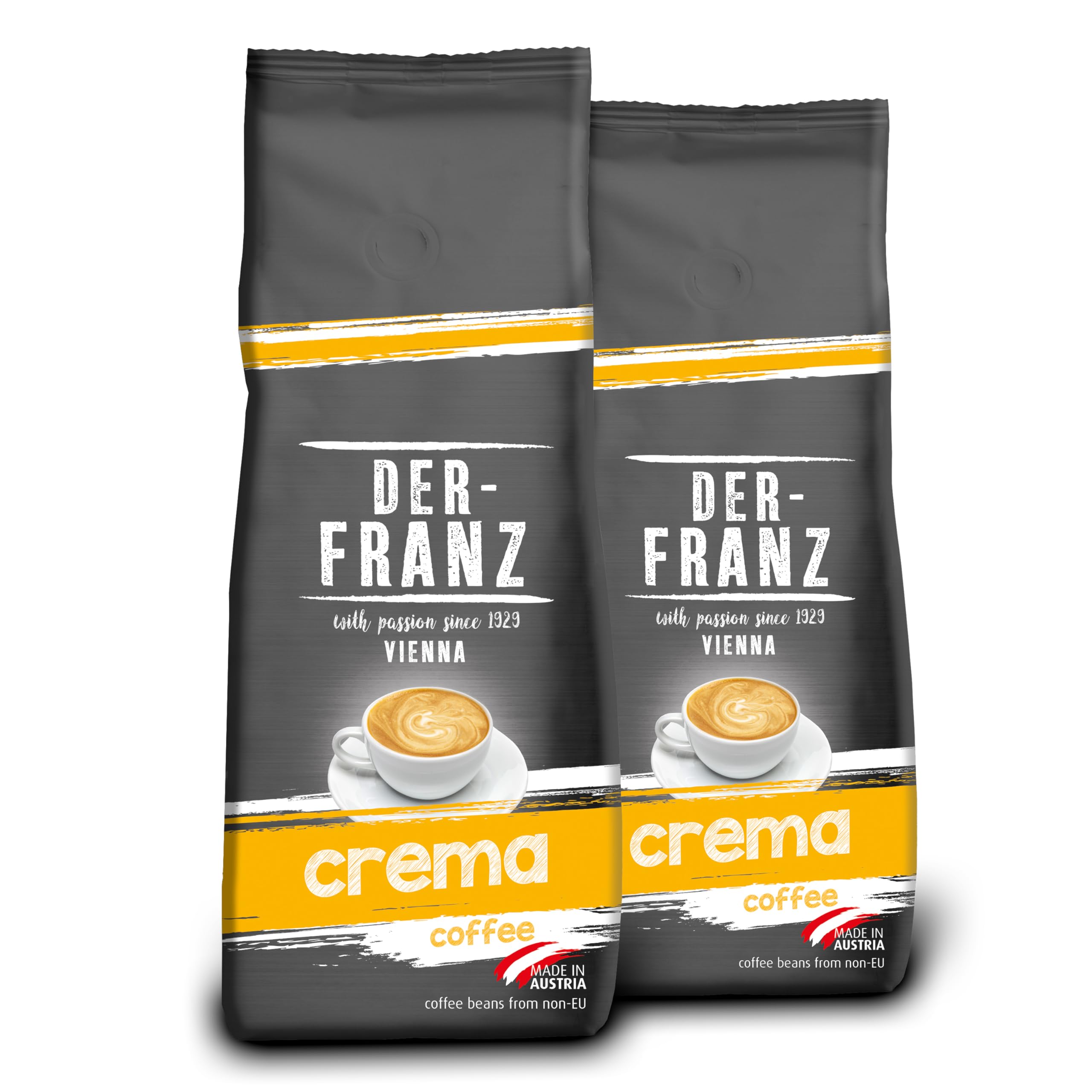 Der-Franz Crema Coffee, Ground, 2 x 500 g