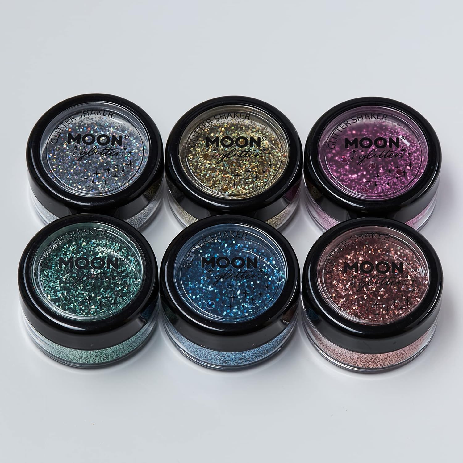 Moon Glitter - Holographic Glitter Shaker (5g) - Pink Cosmetic Grade Loose Glitter for Face, Body, Hair, Nails 2
