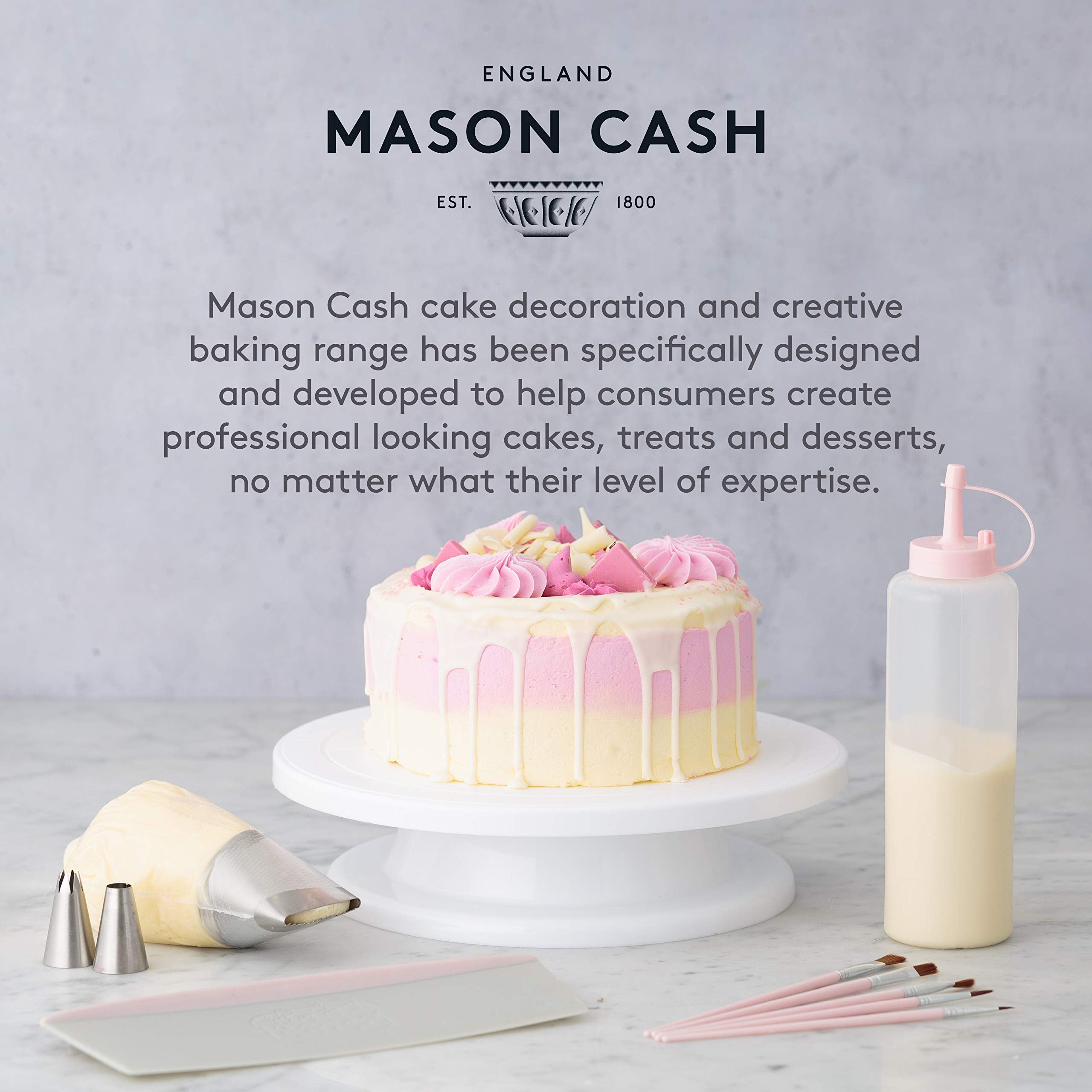 Mason Cash Happy Birthday Cake Topper - Reusable Gold Acrylic Cake Decoration 5